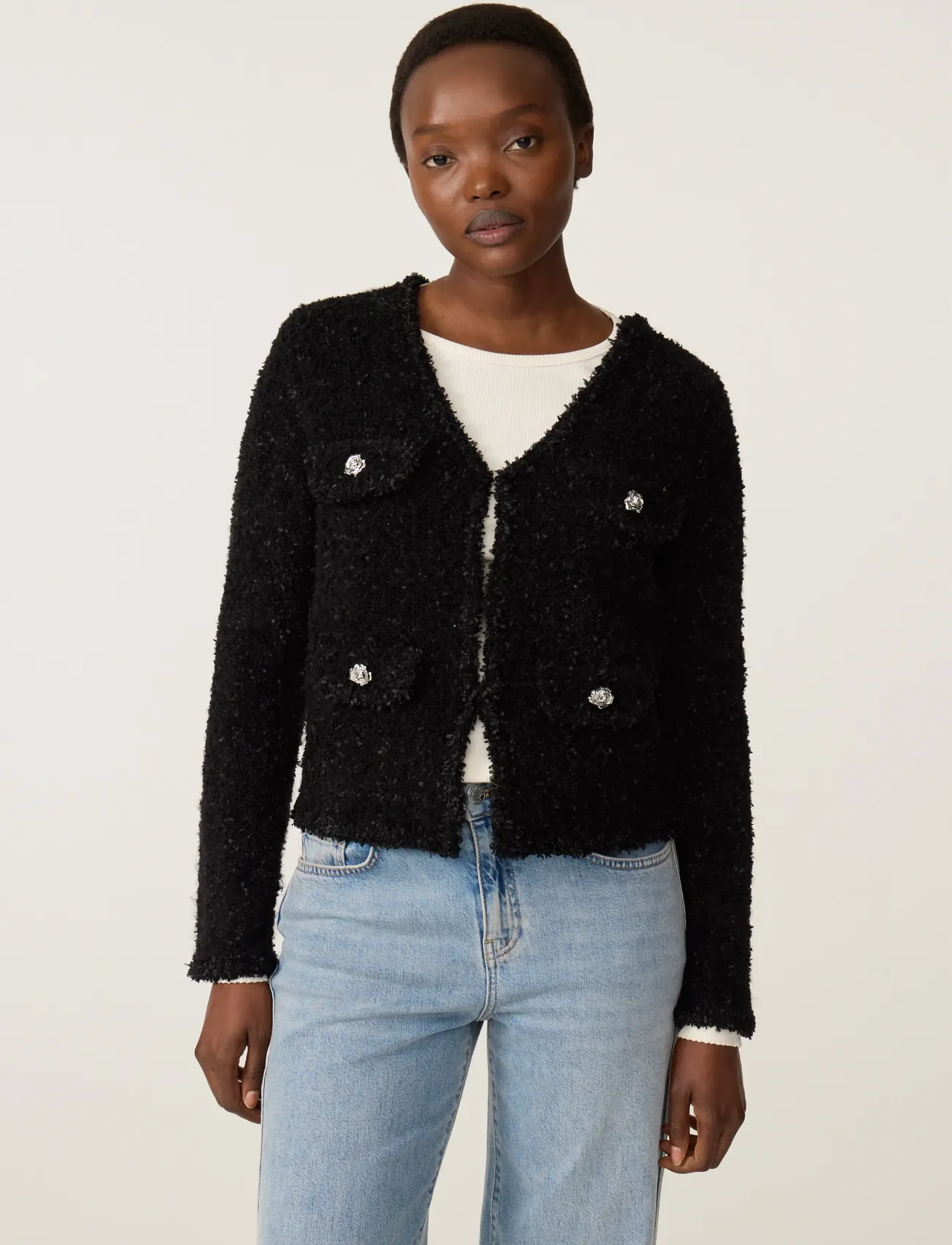 Fabienne Chapot - Envelope Cardigan - koftor - black - 2