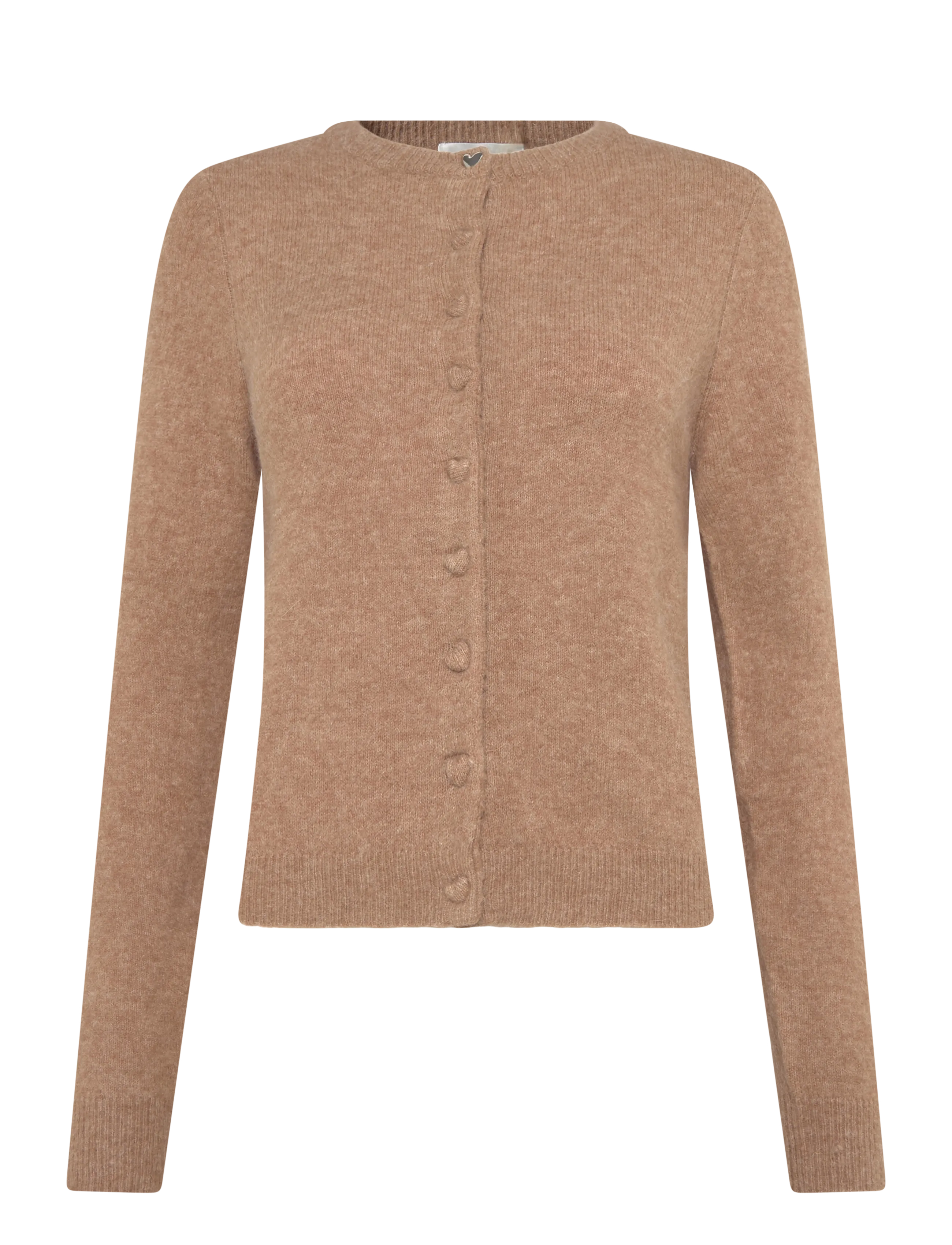 Fabienne Chapot Lidia Button Cardigan - Clothing - CAMEL CLUB MELANGE / brown
