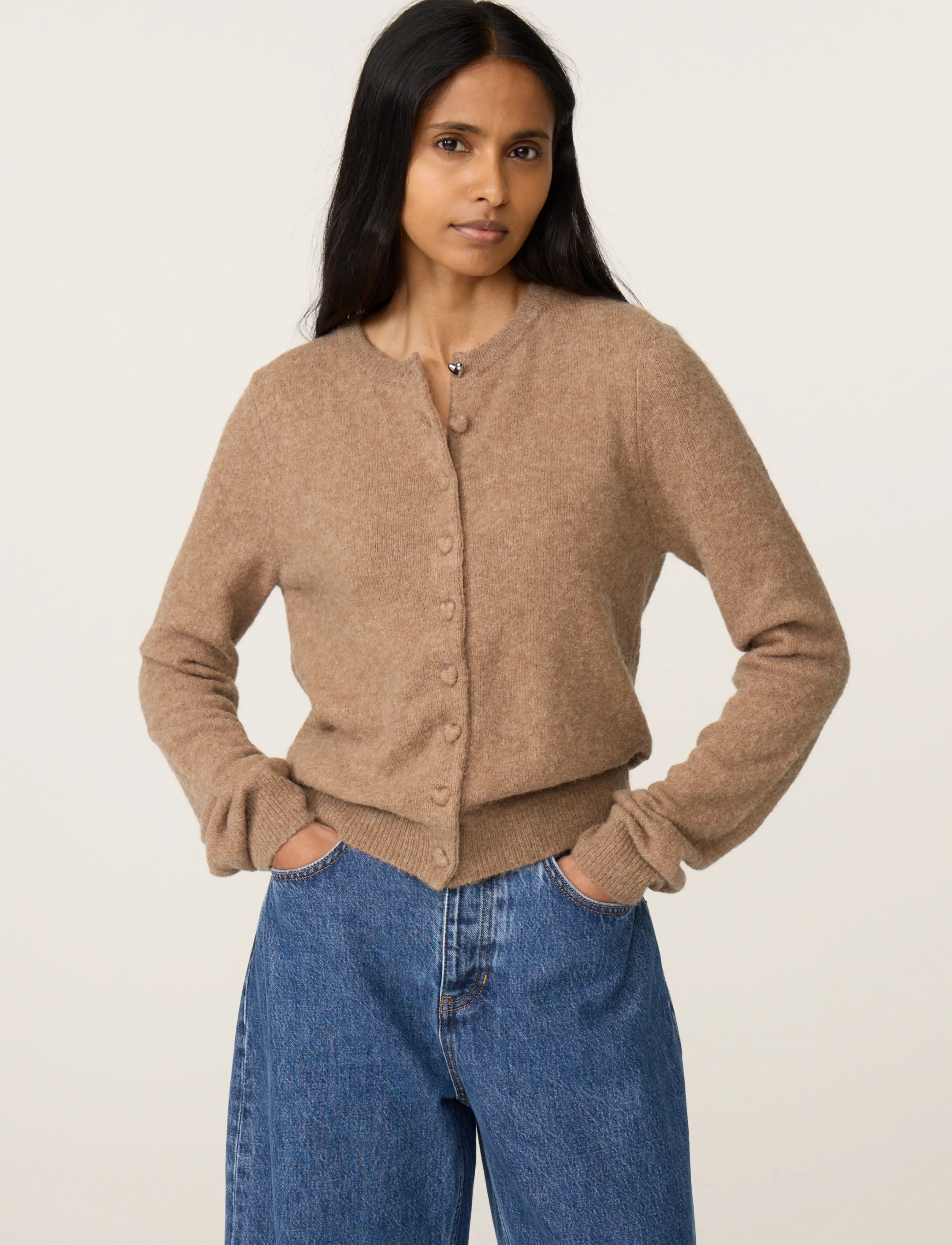 Fabienne Chapot - Lidia Button Cardigan - strickjacken - camel club melange - 2