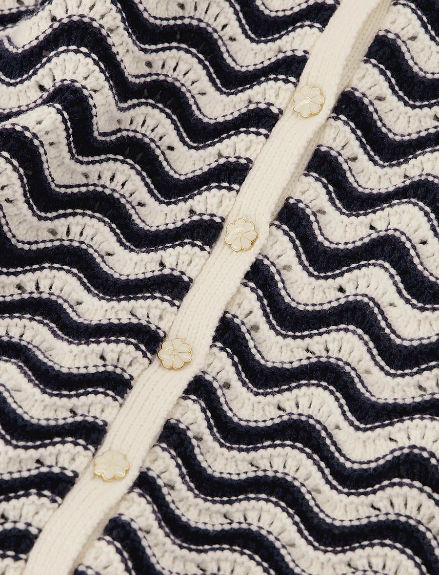 Fabienne Chapot - Caro Crochet Cardigan Long Sleeve - after midnight blue - 2
