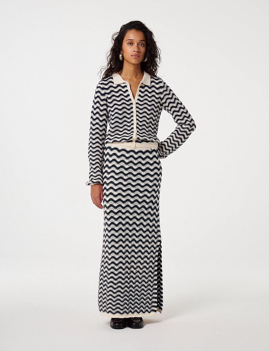 Fabienne Chapot - Caro Crochet Cardigan Long Sleeve - after midnight blue - 3