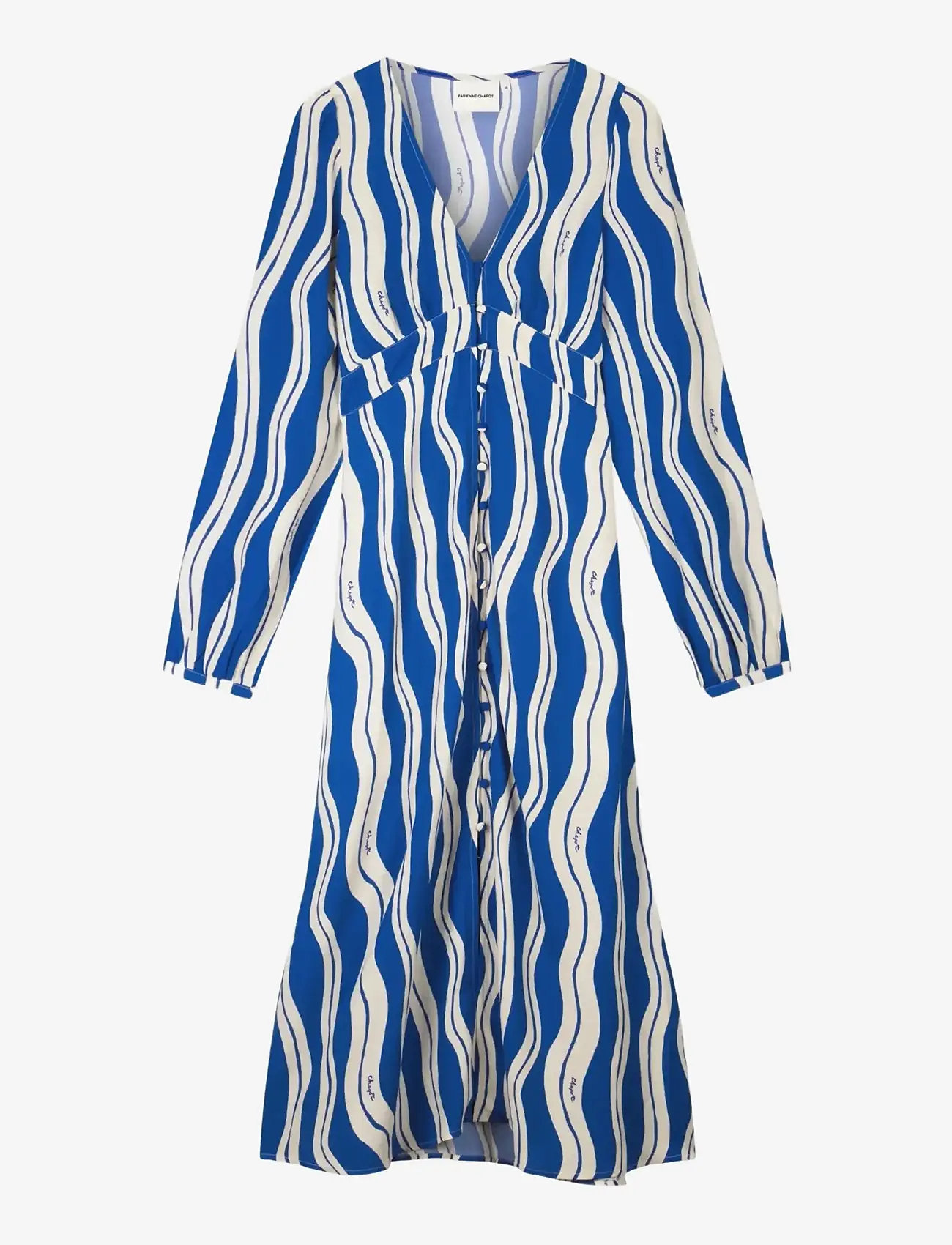 Fabienne Chapot - Ana Dress - skjortekjoler - cosy white/cobalt - 1