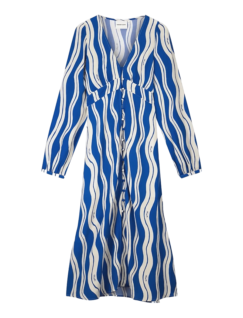 Fabienne Chapot - Ana Dress - skjortekjoler - cosy white/cobalt - 1