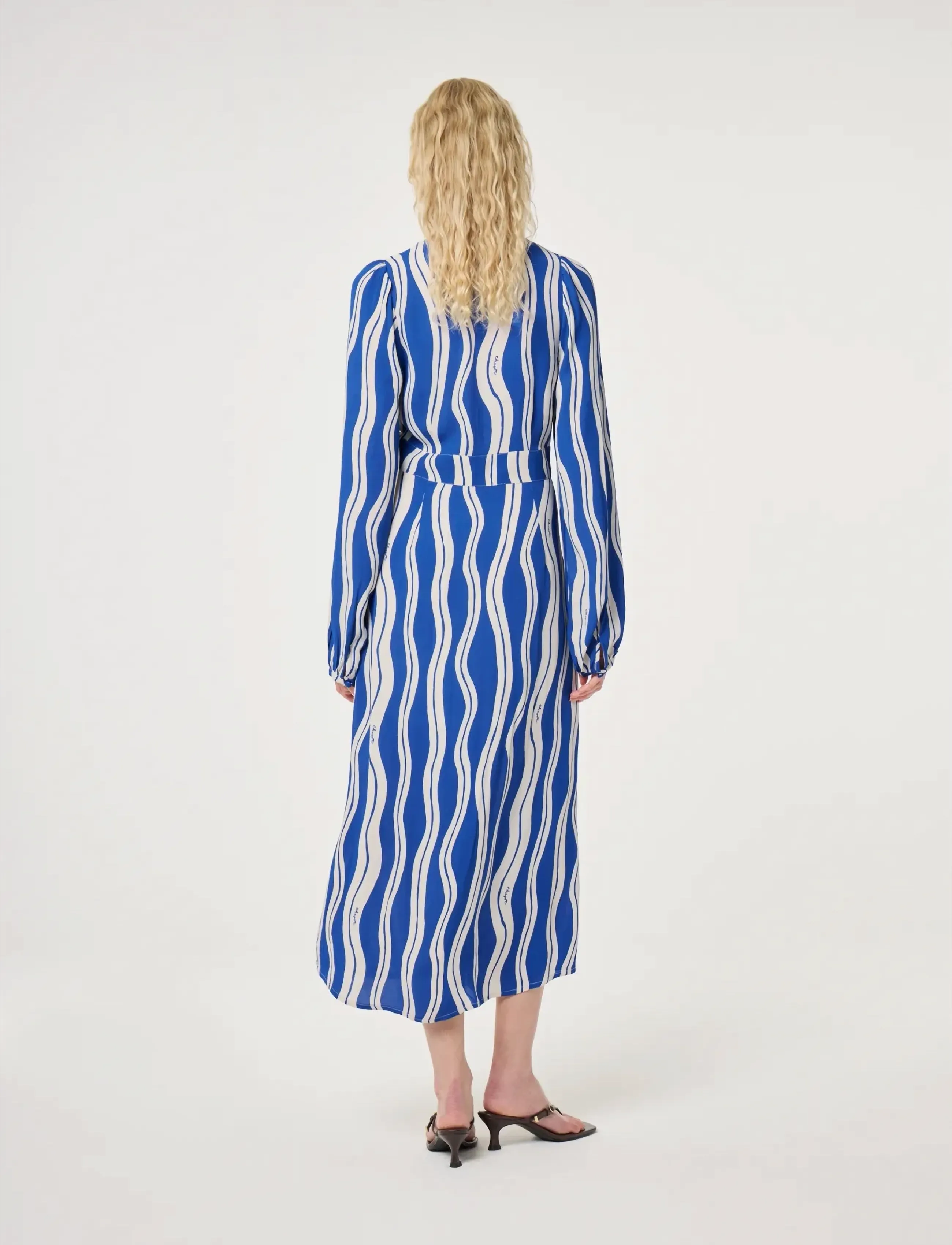 Fabienne Chapot - Ana Dress - shirt dresses - cosy white/cobalt - 3