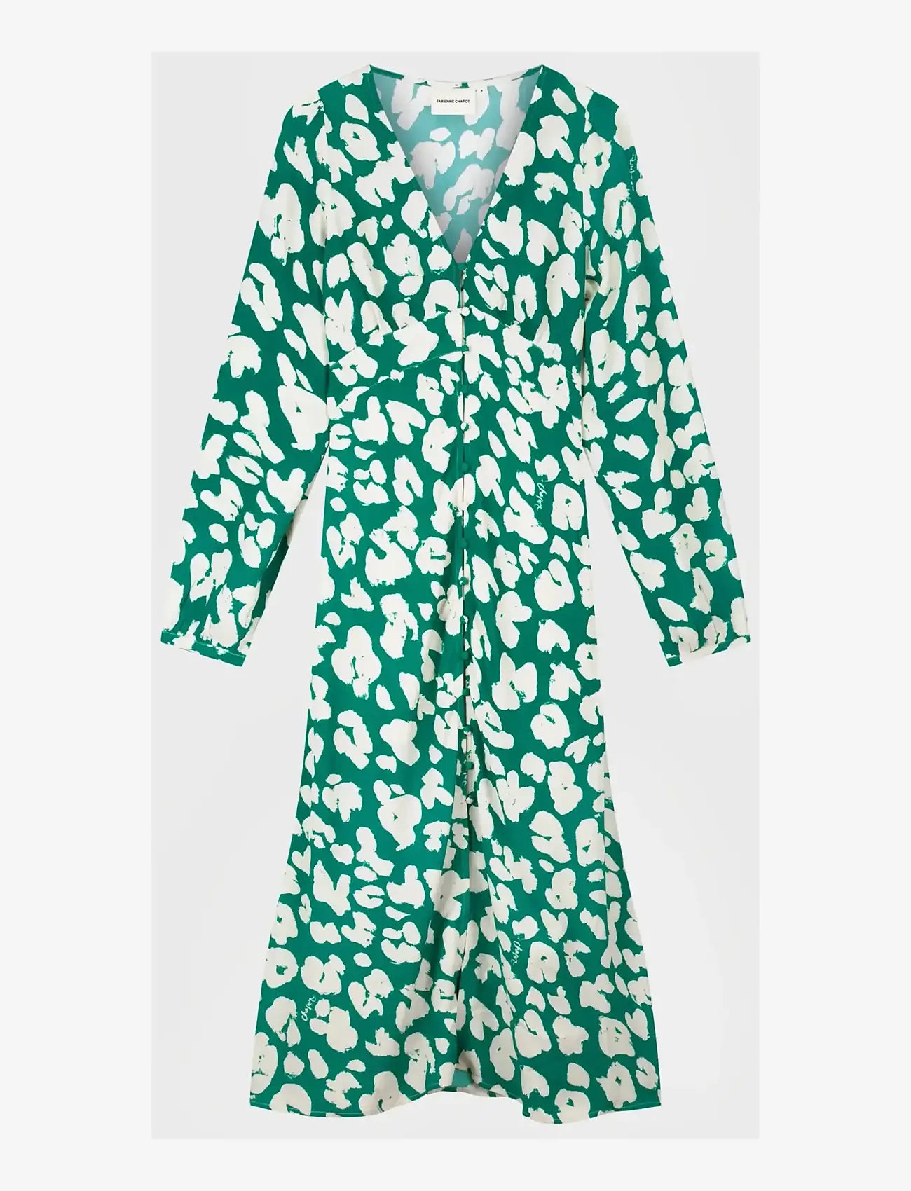 Fabienne Chapot - Ana Dress - shirt dresses - evergreen/cosy white - 1