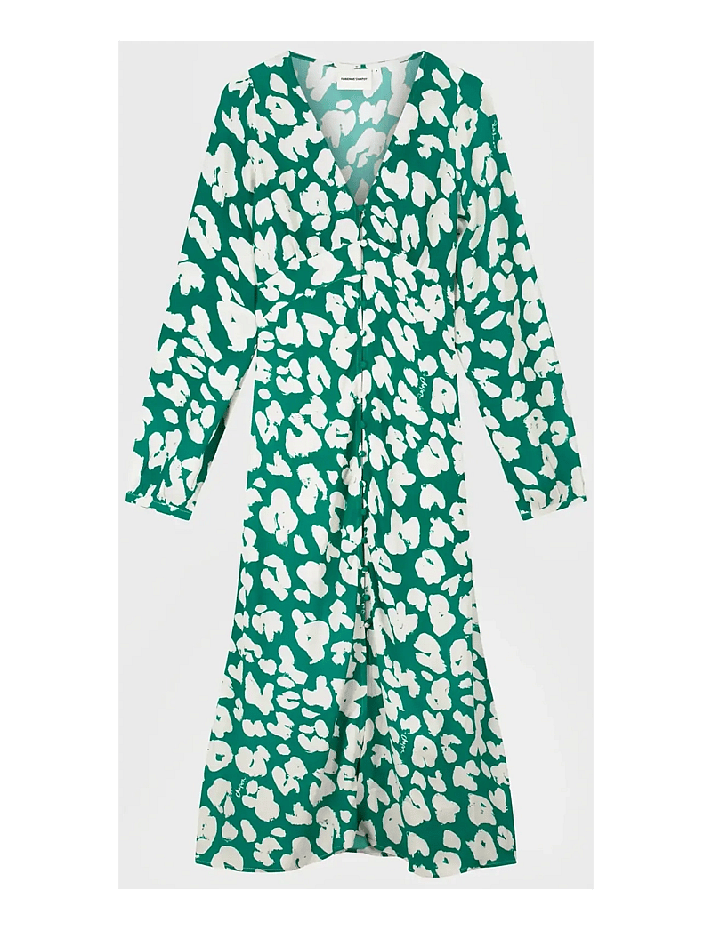 Fabienne Chapot - Ana Dress - shirt dresses - evergreen/cosy white - 1