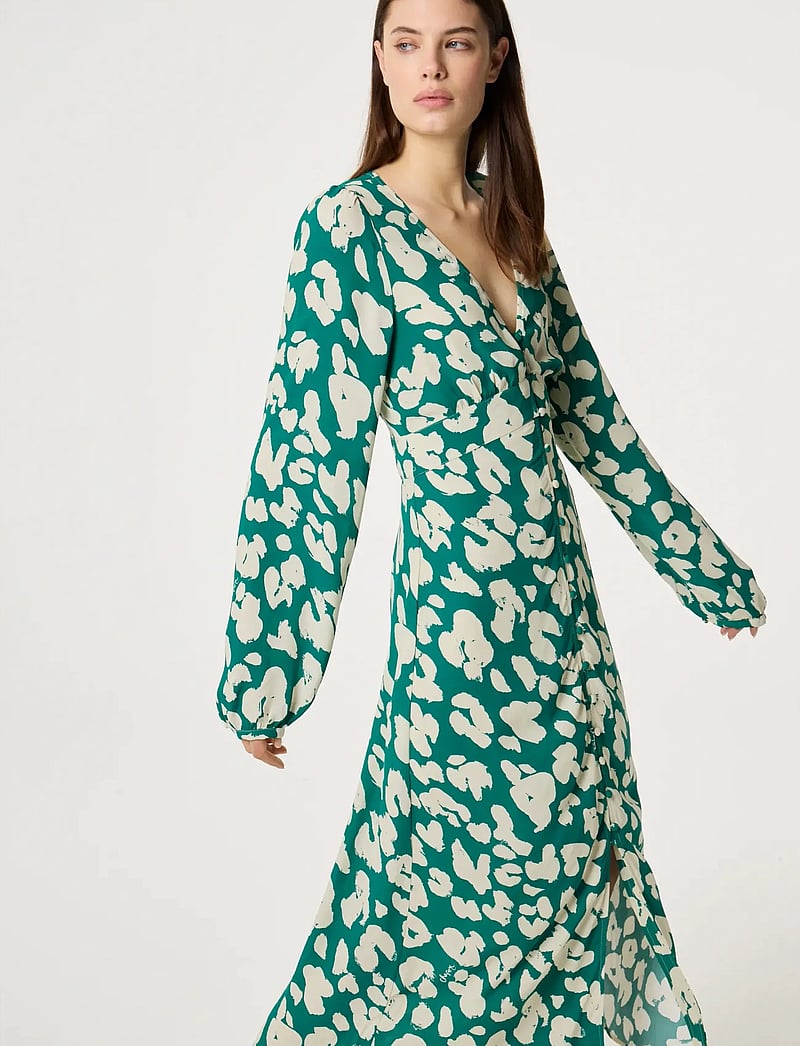 Fabienne Chapot - Ana Dress - shirt dresses - evergreen/cosy white - 2