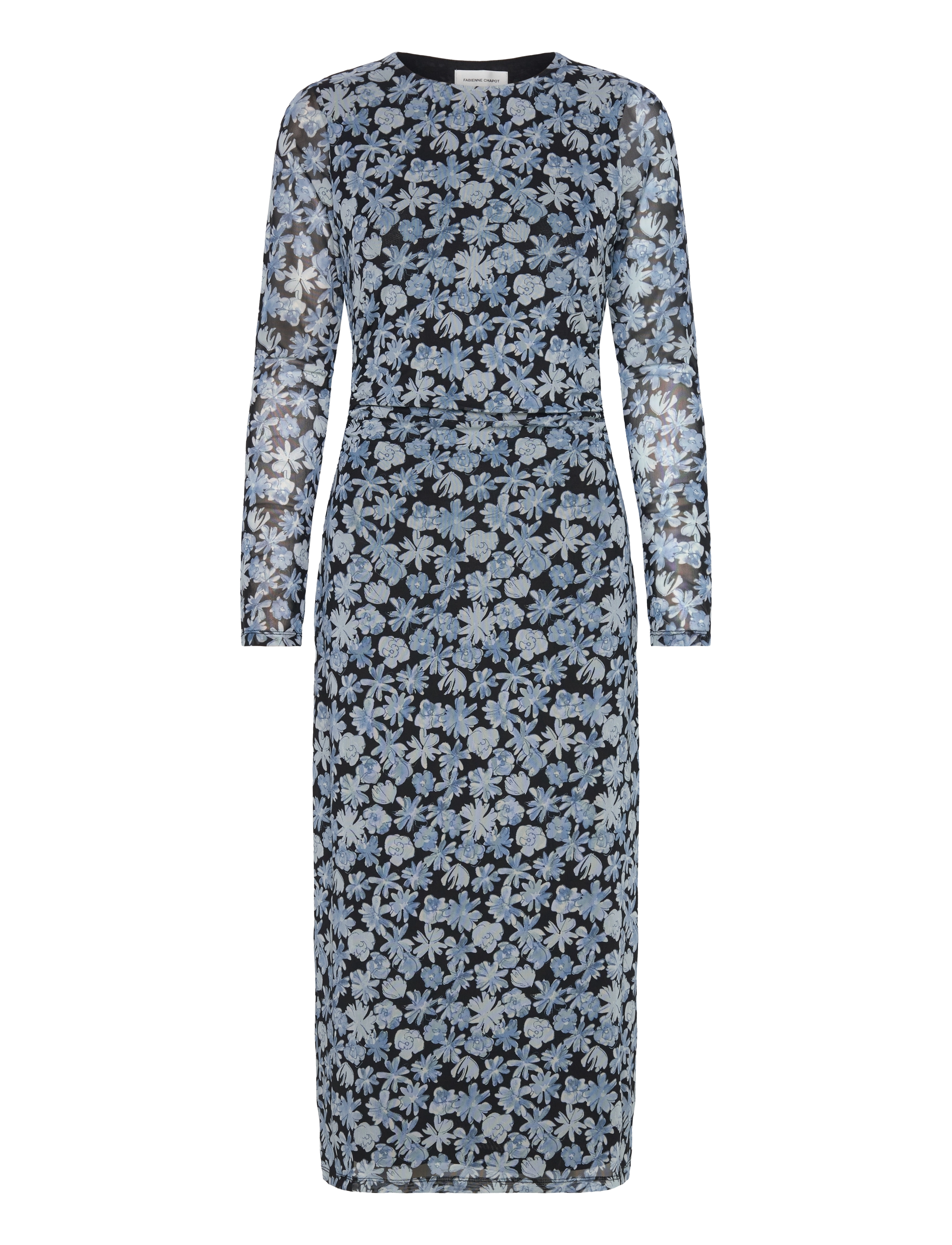 Fabienne Chapot Zita Dress - Kläder - BLACK/BRIGHT BLUE / navy