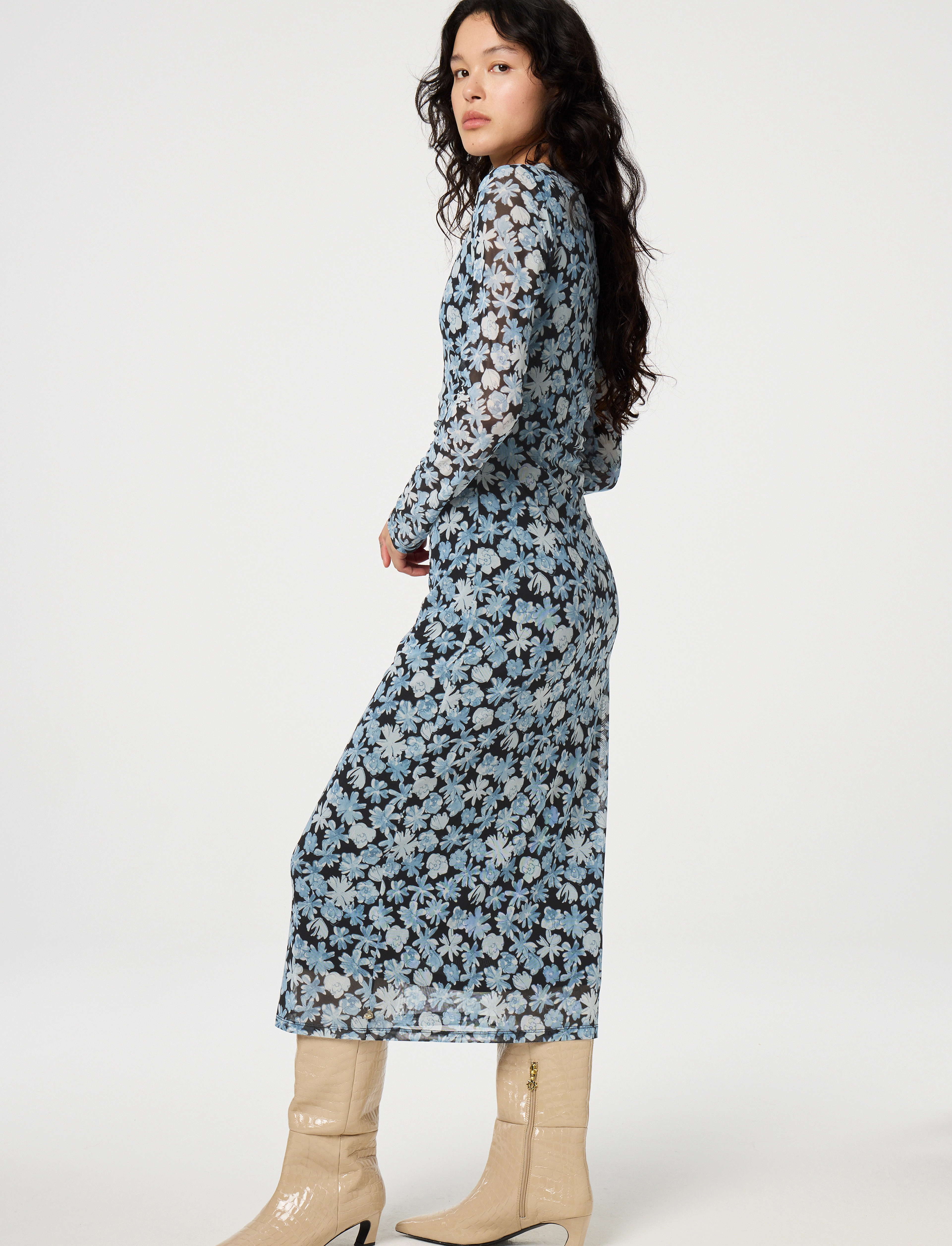 Fabienne Chapot - Zita Dress - robes midi - black/bright blue - 4