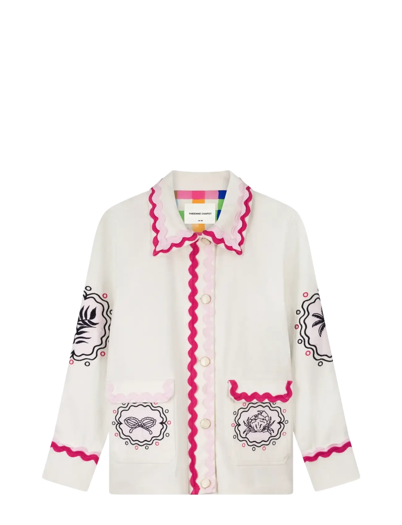 FABIENNE CHAPOT Melodie Embro Jacke Weiß - 42 - Damen