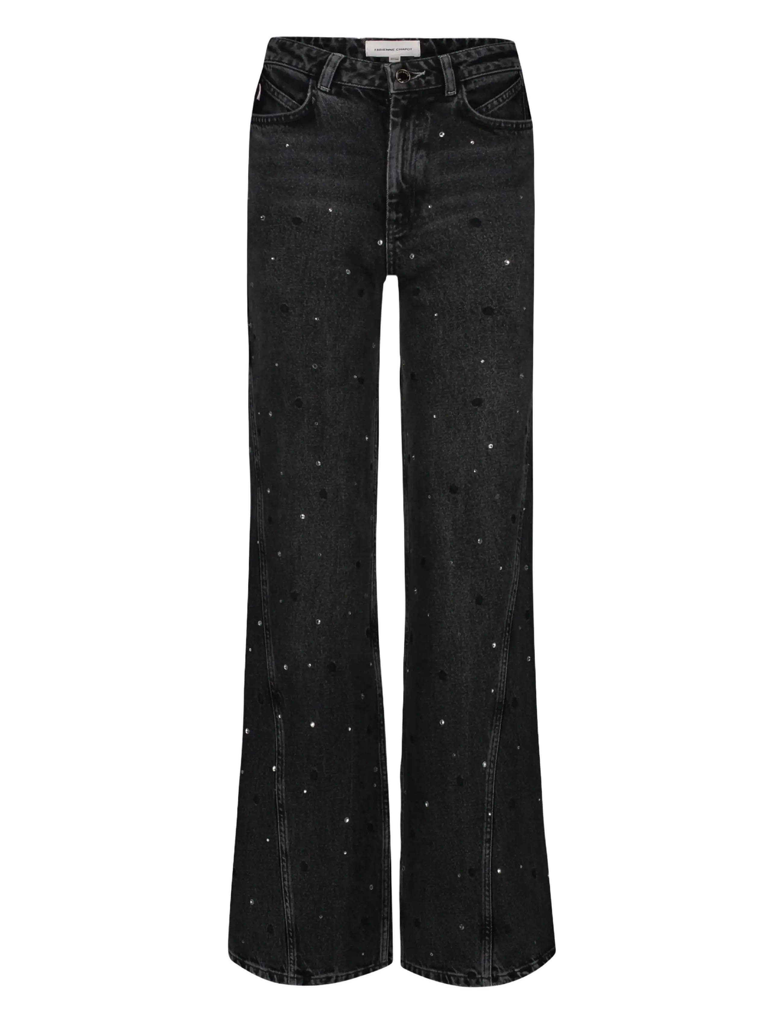 Fabienne Chapot Bonnie Wide Leg - Rhinestone - Fabienne Chapot - WASHED DARK GREY / grey