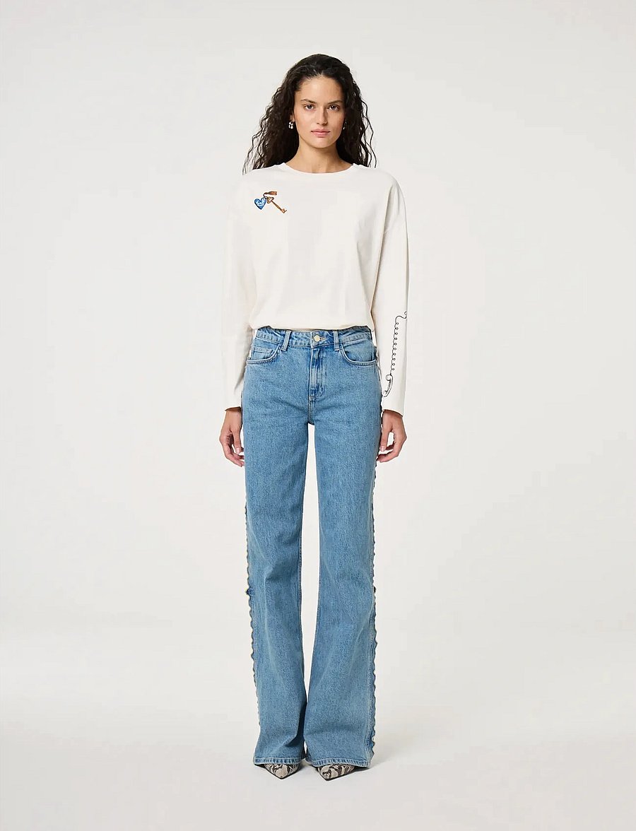 Fabienne Chapot - Thea Wide Leg Jeans - wide leg jeans - mid blue - 1
