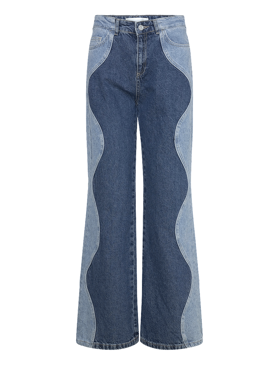 Fabienne Chapot - Thea Wavy Jeans - laia säärega teksad - wavy blue - 1