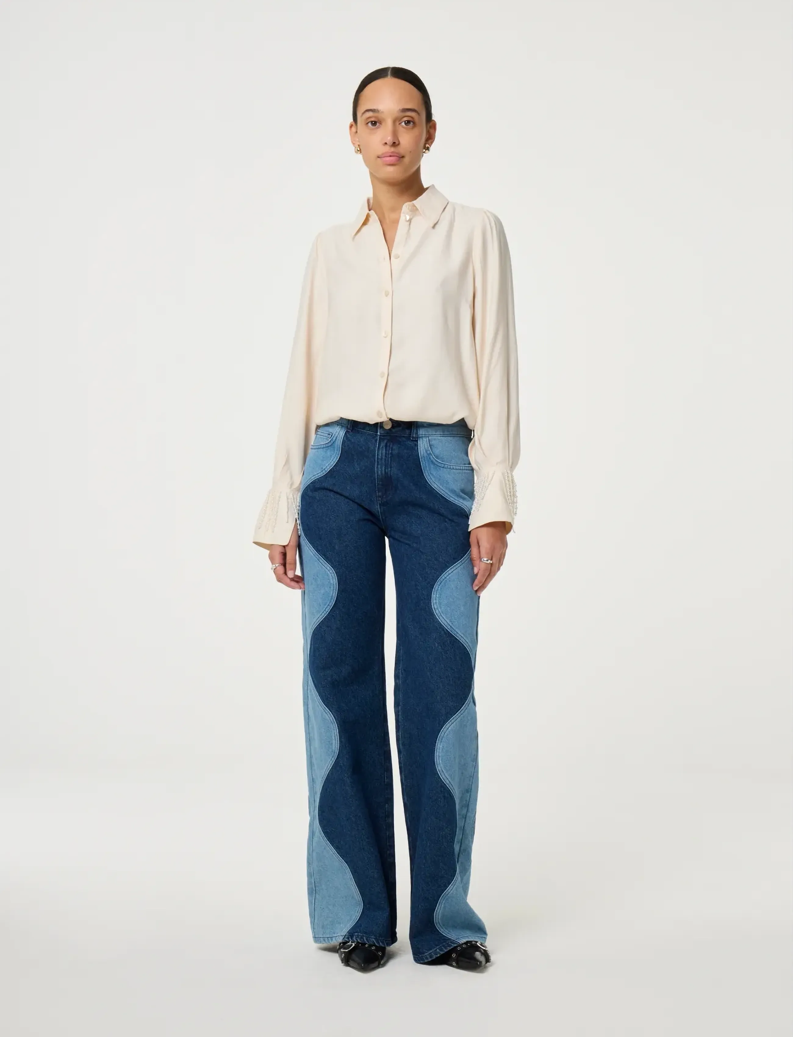 Fabienne Chapot Thea Wavy Jeans - Tøj - WAVY BLUE / blue