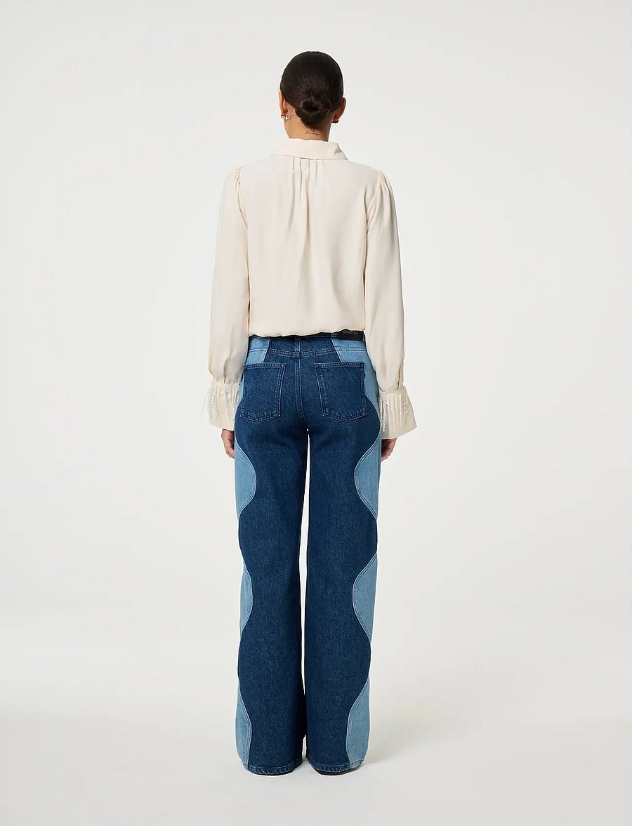Fabienne Chapot - Thea Wavy Jeans - laia säärega teksad - wavy blue - 3