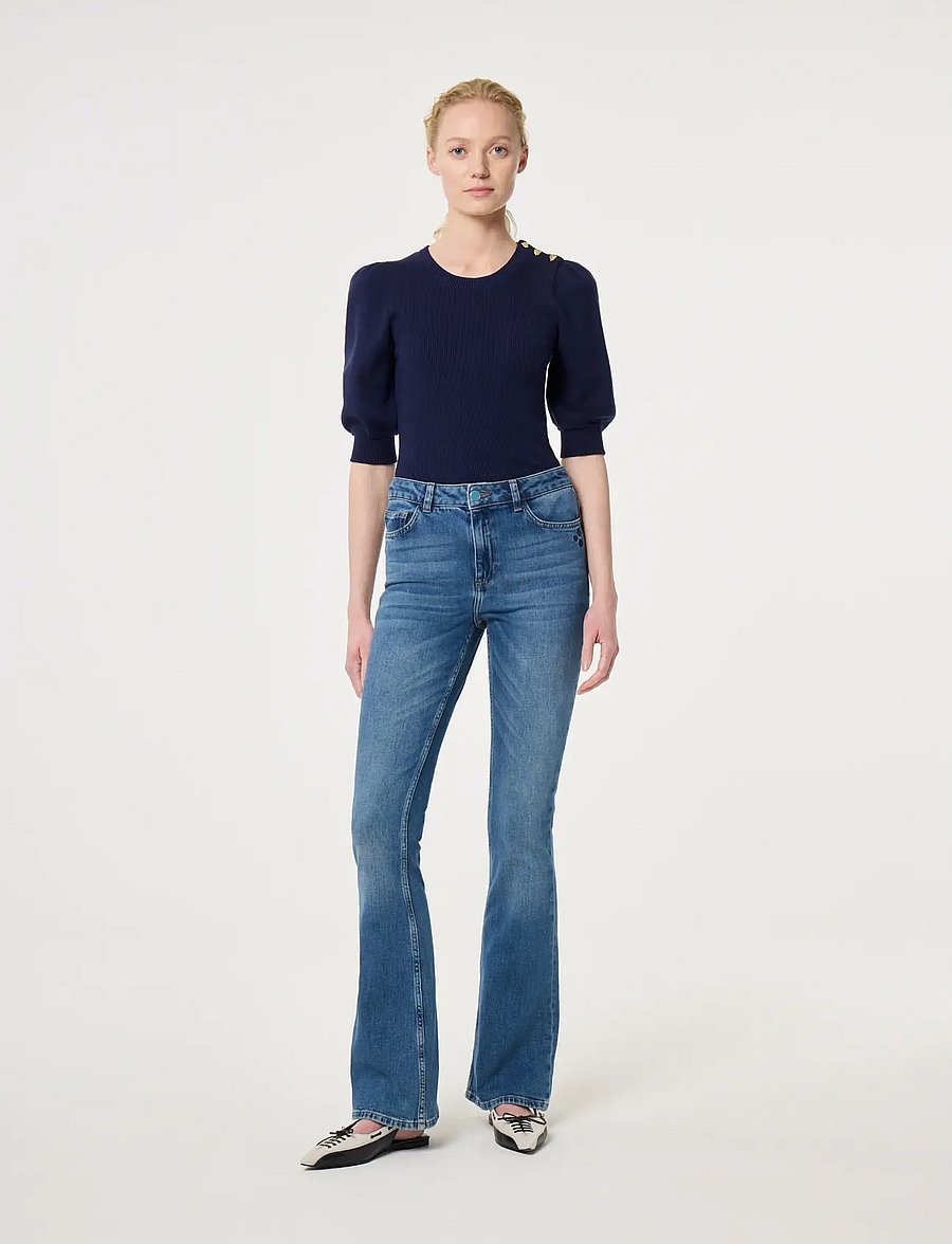 Fabienne Chapot - Eva Flare Jeans - alt laiad teksad - mid blue - 2