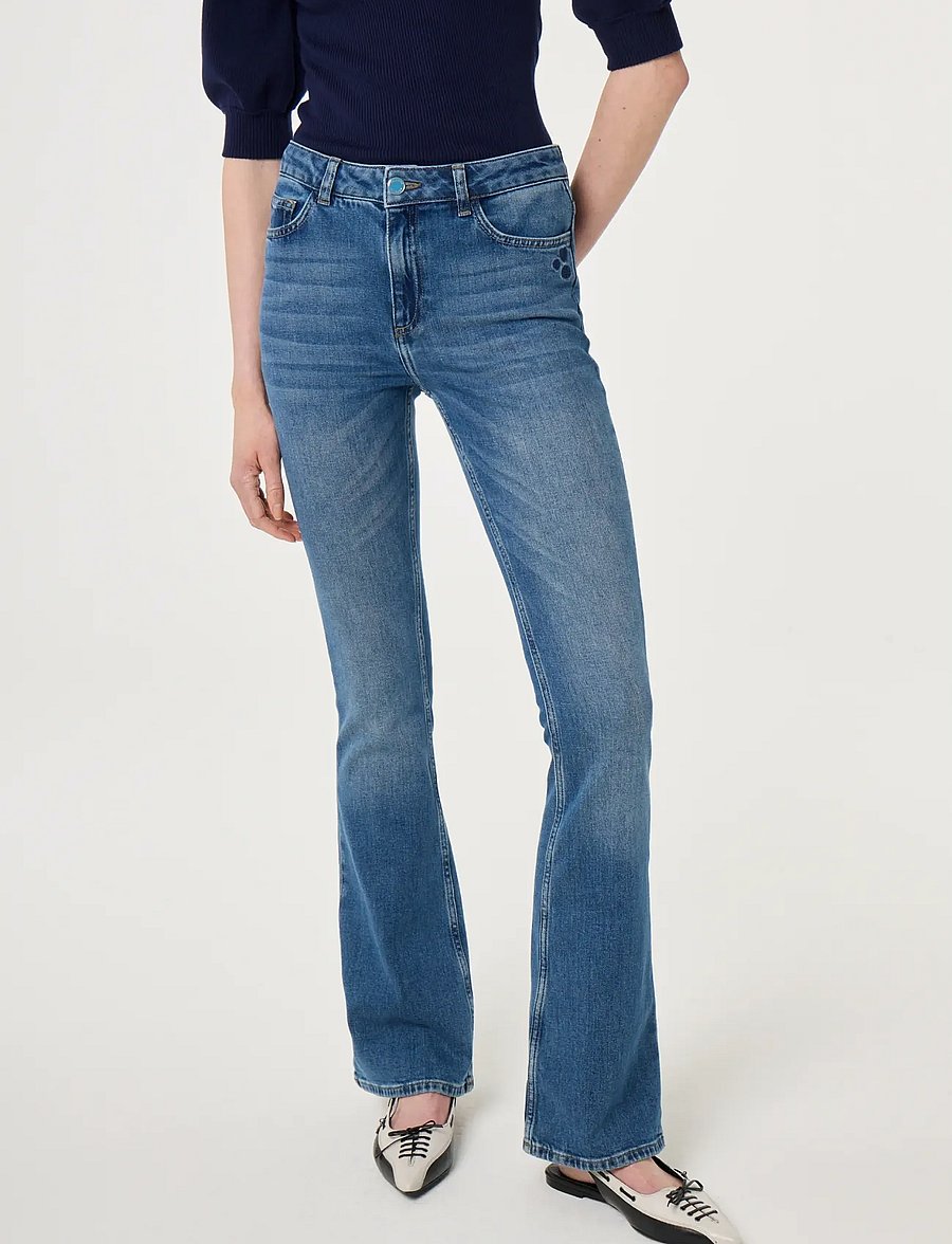 Fabienne Chapot - Eva Flare Jeans - alt laiad teksad - mid blue - 3