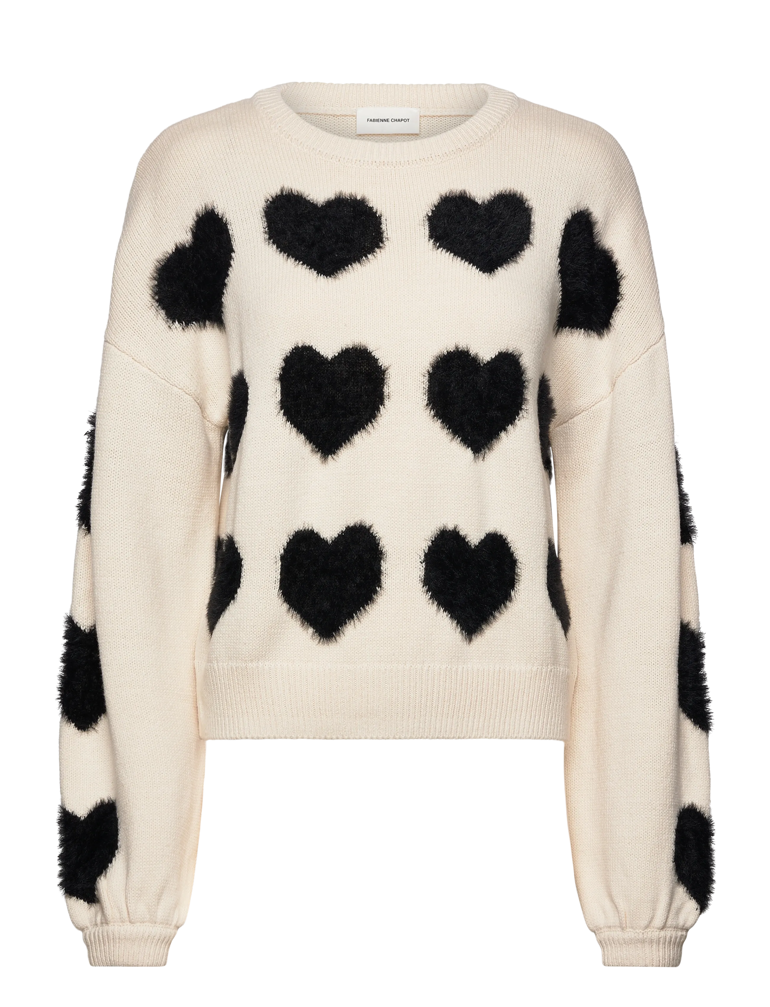 FABIENNE CHAPOT Heart Pullover Cream - XS - Damen