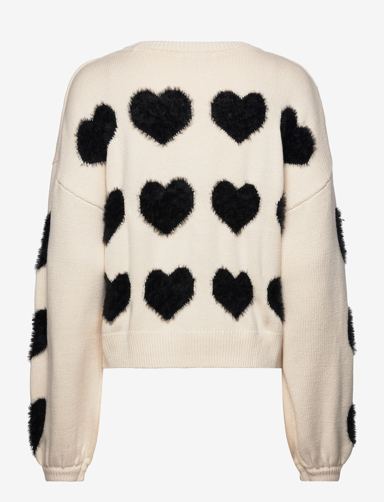 Fabienne Chapot - Heart Pullover - efterårstøj - cosy white/black ink - 1