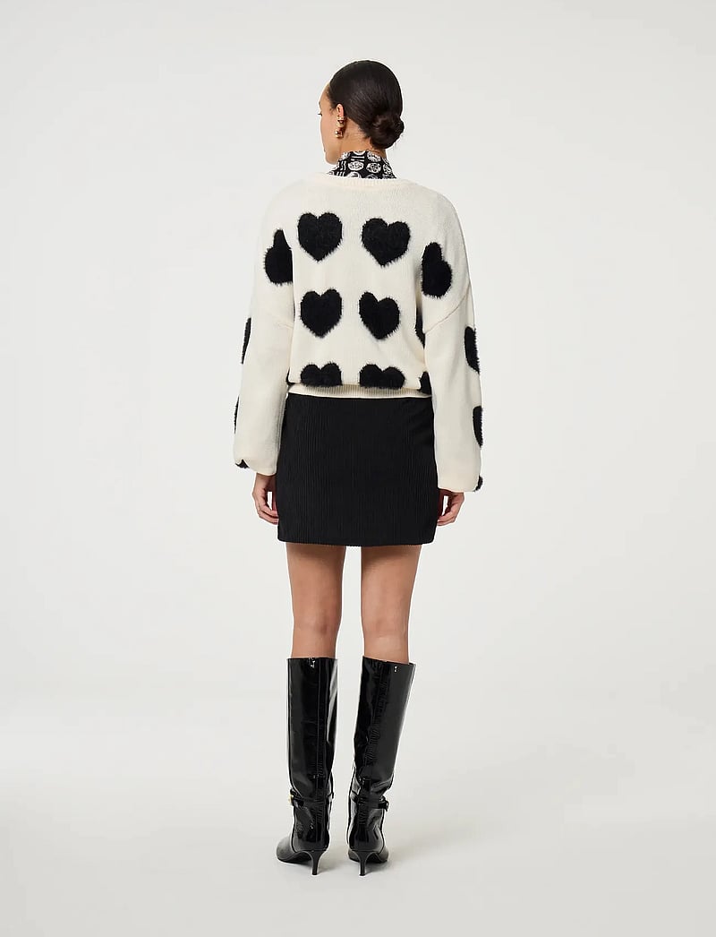 Fabienne Chapot - Heart Pullover - jumpers - cosy white/black ink - 4