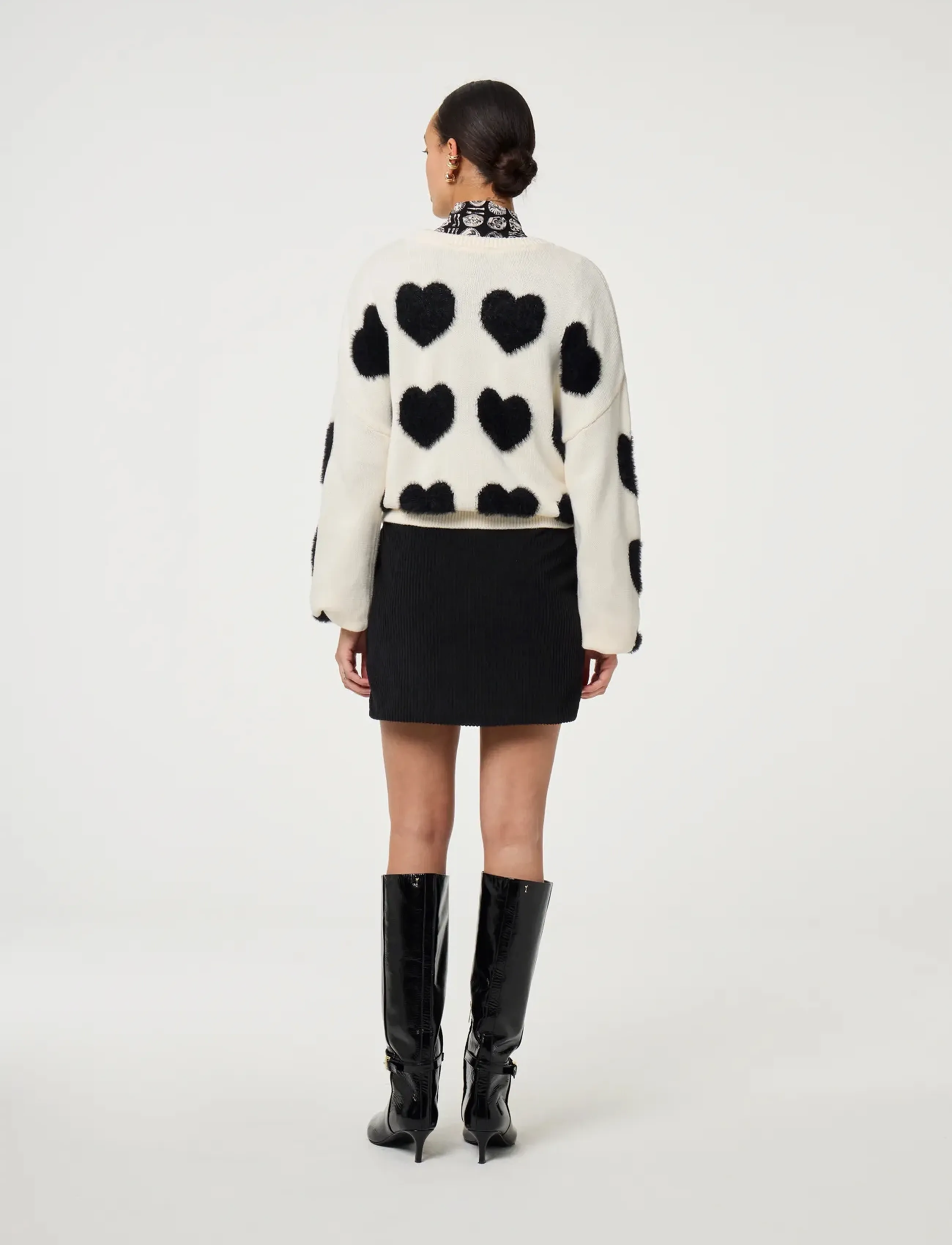 Fabienne Chapot - Heart Pullover - pullover - cosy white/black ink - 4
