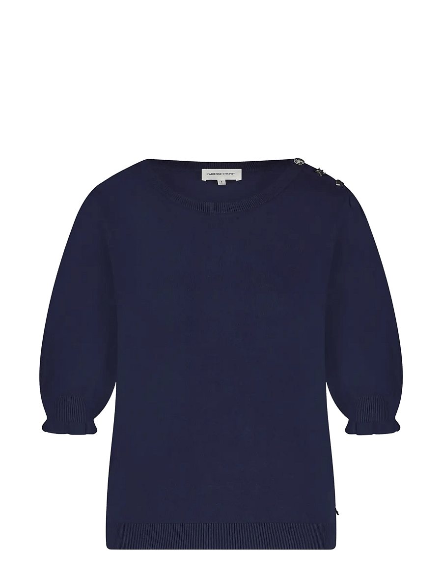 Fabienne Chapot - Molly Short Sleeve Pullover - gebreide truien - after midnight blue - 1