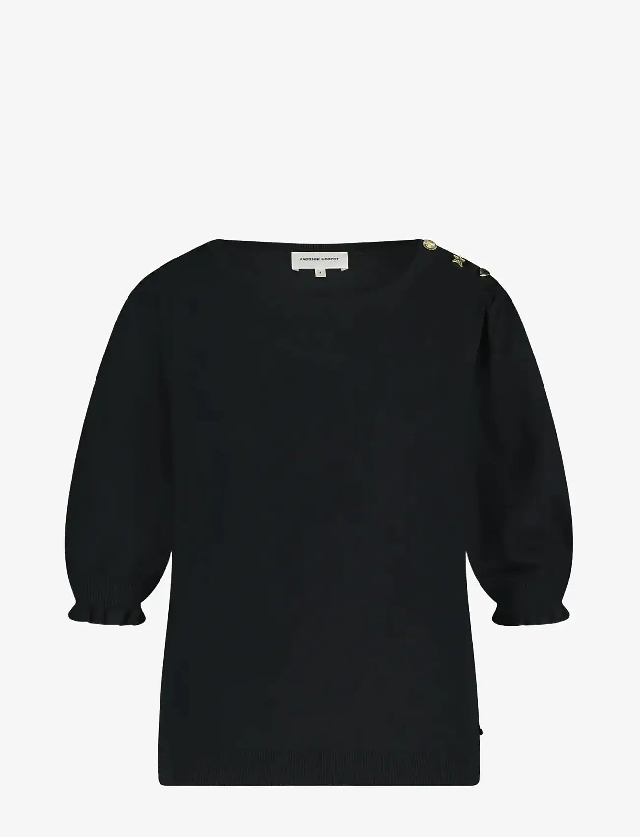 Fabienne Chapot - Molly Short Sleeve Pullover - džemperi - black - 0