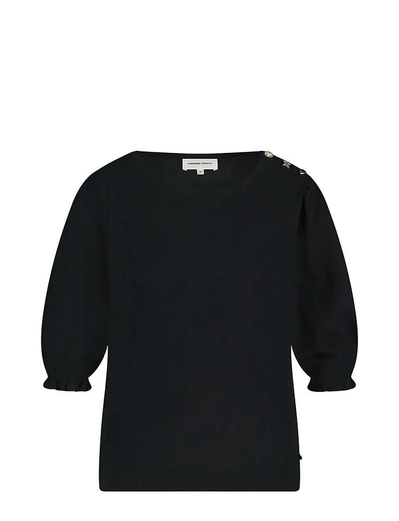 Fabienne Chapot - Molly Short Sleeve Pullover - džemperi - black - 0