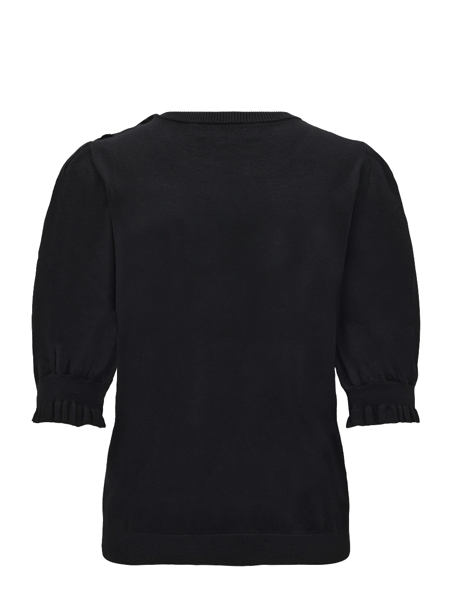 Fabienne Chapot - Molly Short Sleeve Pullover - striktrøjer - black - 1