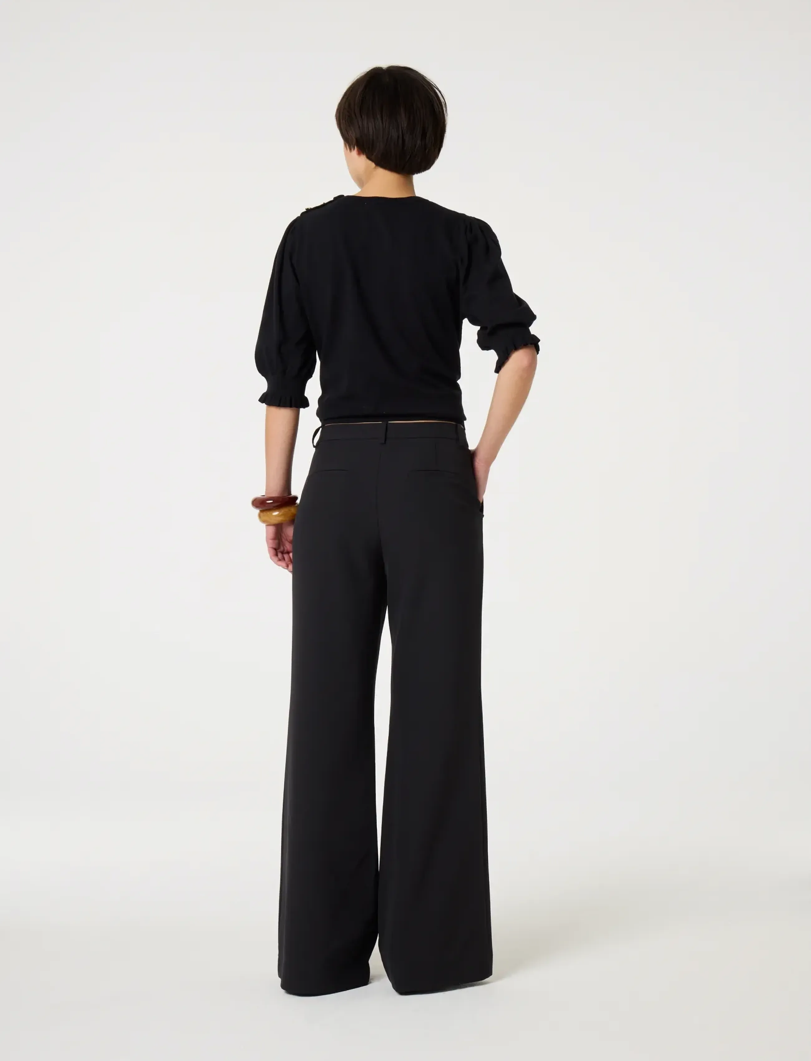 Fabienne Chapot - Molly Short Sleeve Pullover - kampsunid - black - 5
