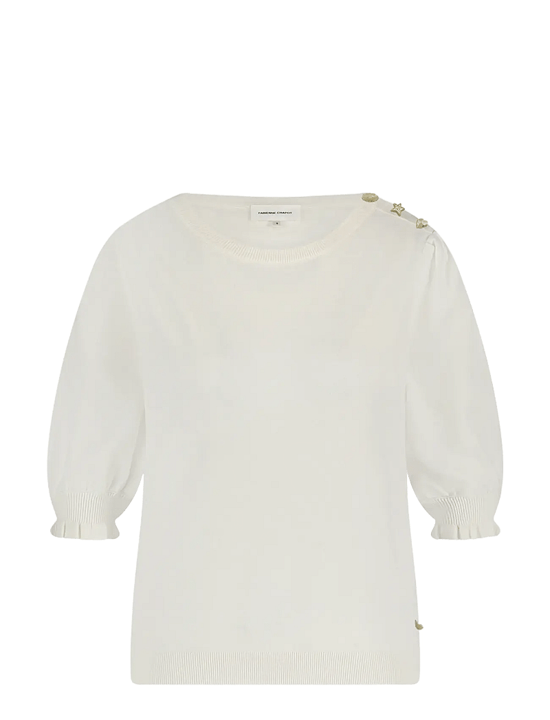 Fabienne Chapot - Molly Short Sleeve Pullover - pullover - cosy white - 1