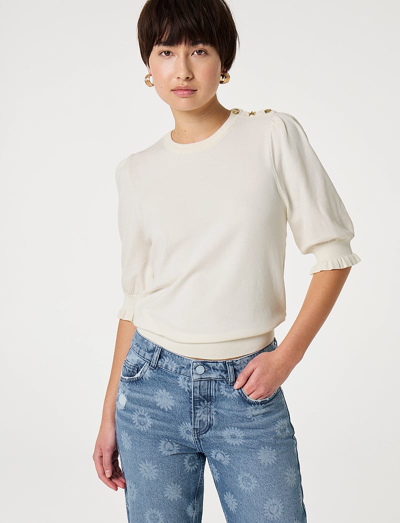 Fabienne Chapot - Molly Short Sleeve Pullover - pullover - cosy white - 0