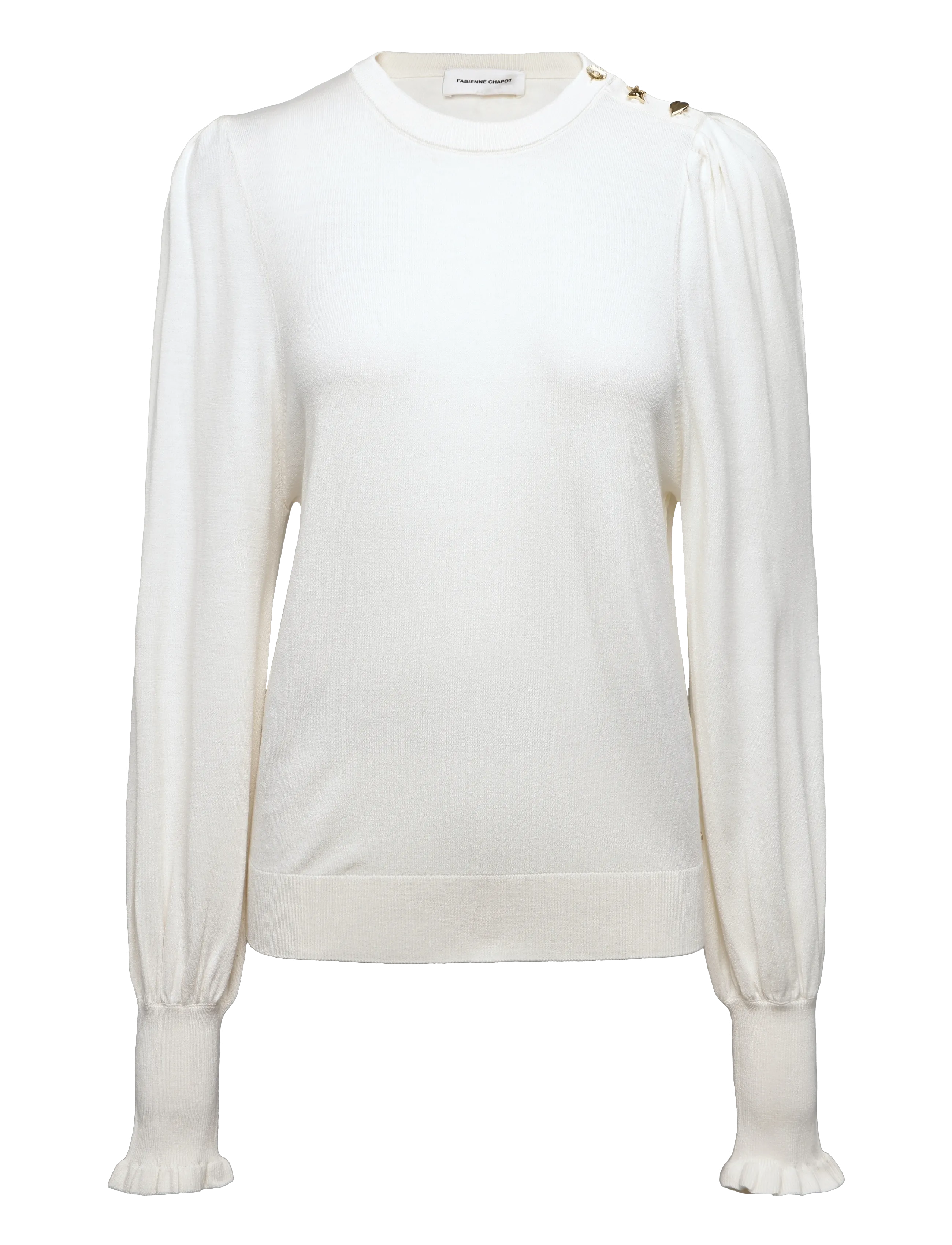 Fabienne Chapot Molly Balloon Pullover - Jumpers - COSY WHITE / cream