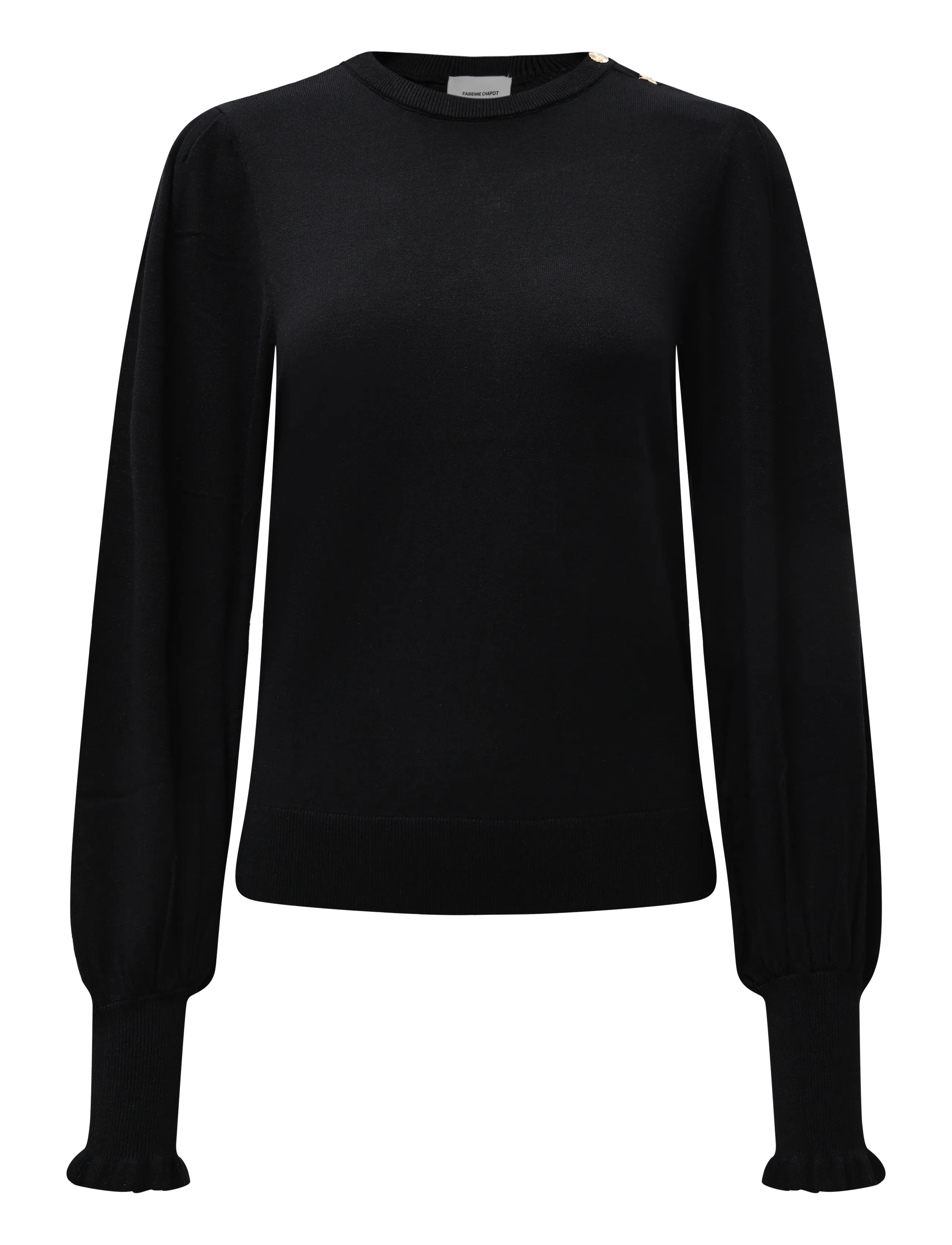 Fabienne Chapot Molly Balloon Pullover - Jumpers - BLACK / black