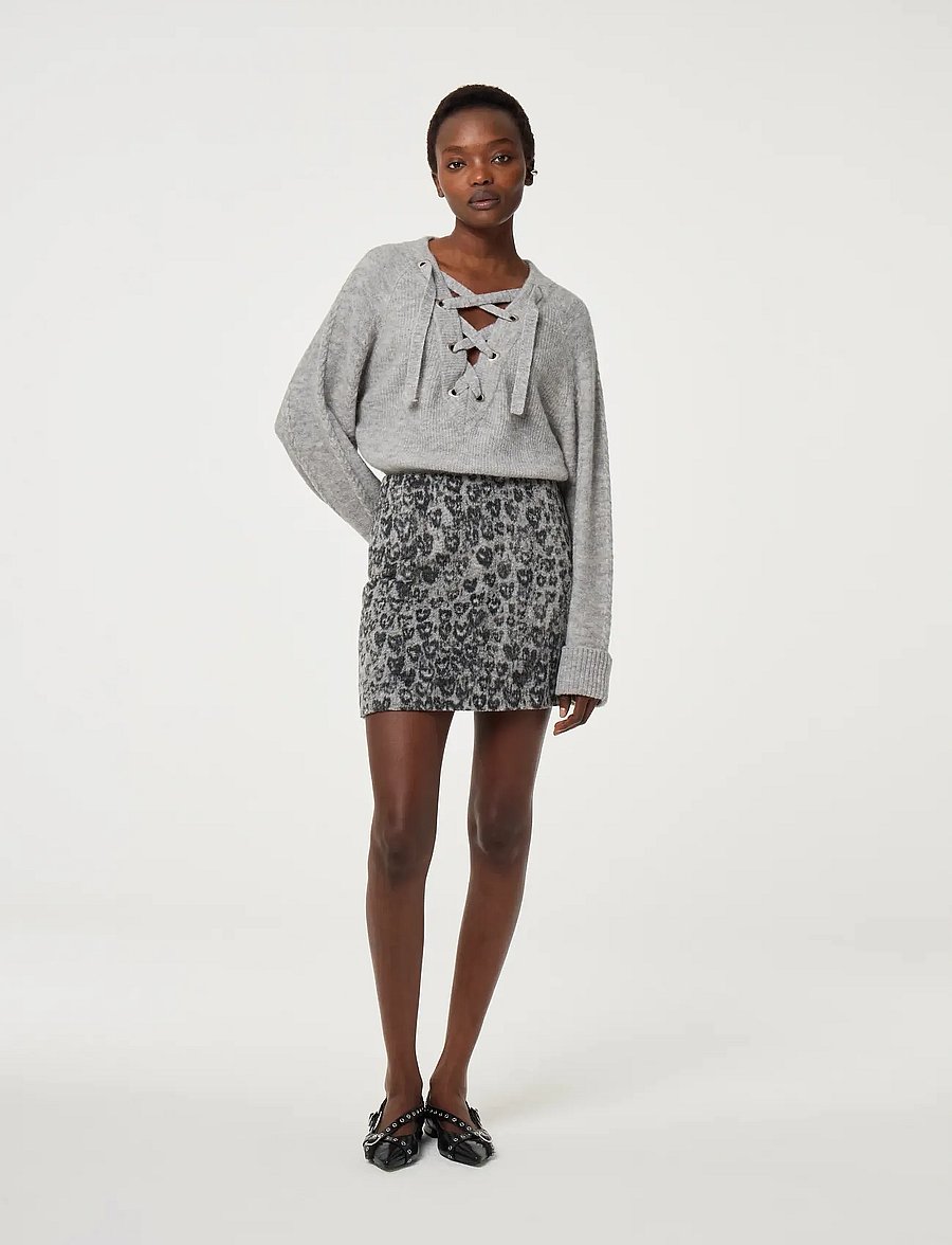 Fabienne Chapot - Kendal Skirt - stutt pils - antra/black - 0