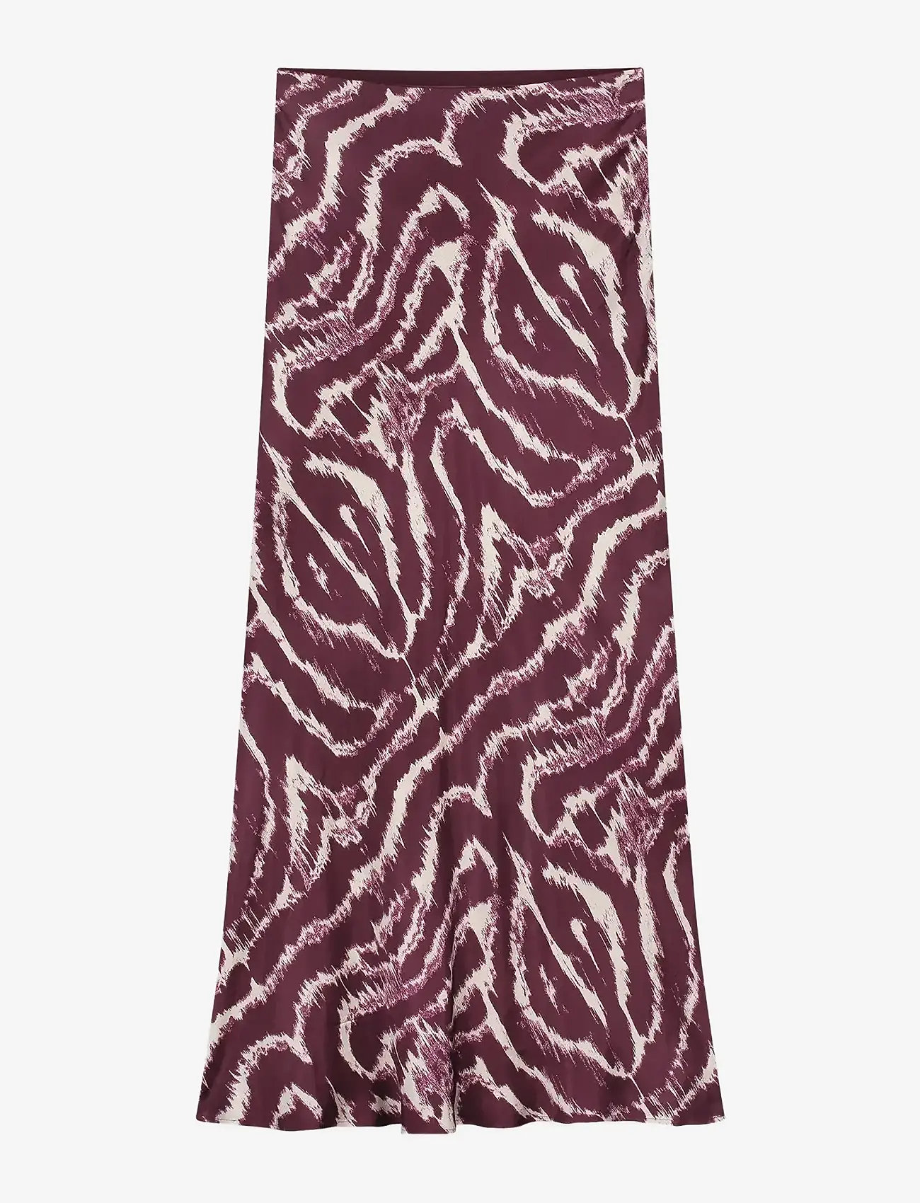 Fabienne Chapot - Laurent Skirt - satin skirts - deep burgundy/creme - 1