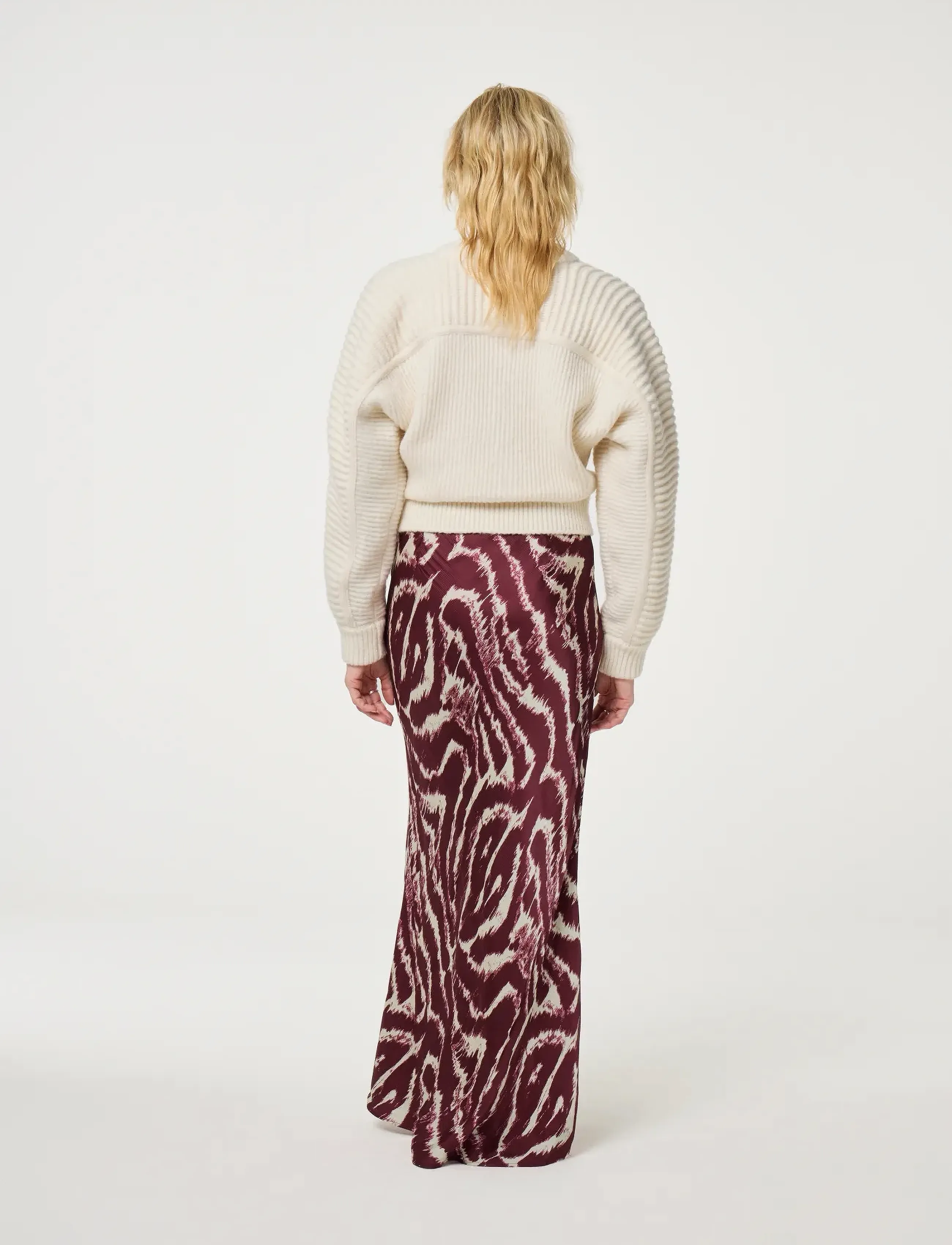 Fabienne Chapot - Laurent Skirt - maxi nederdele - deep burgundy/creme - 2