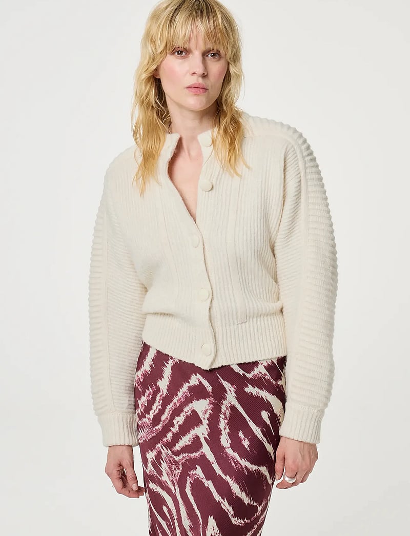 Fabienne Chapot - Laurent Skirt - satin skirts - deep burgundy/creme - 3