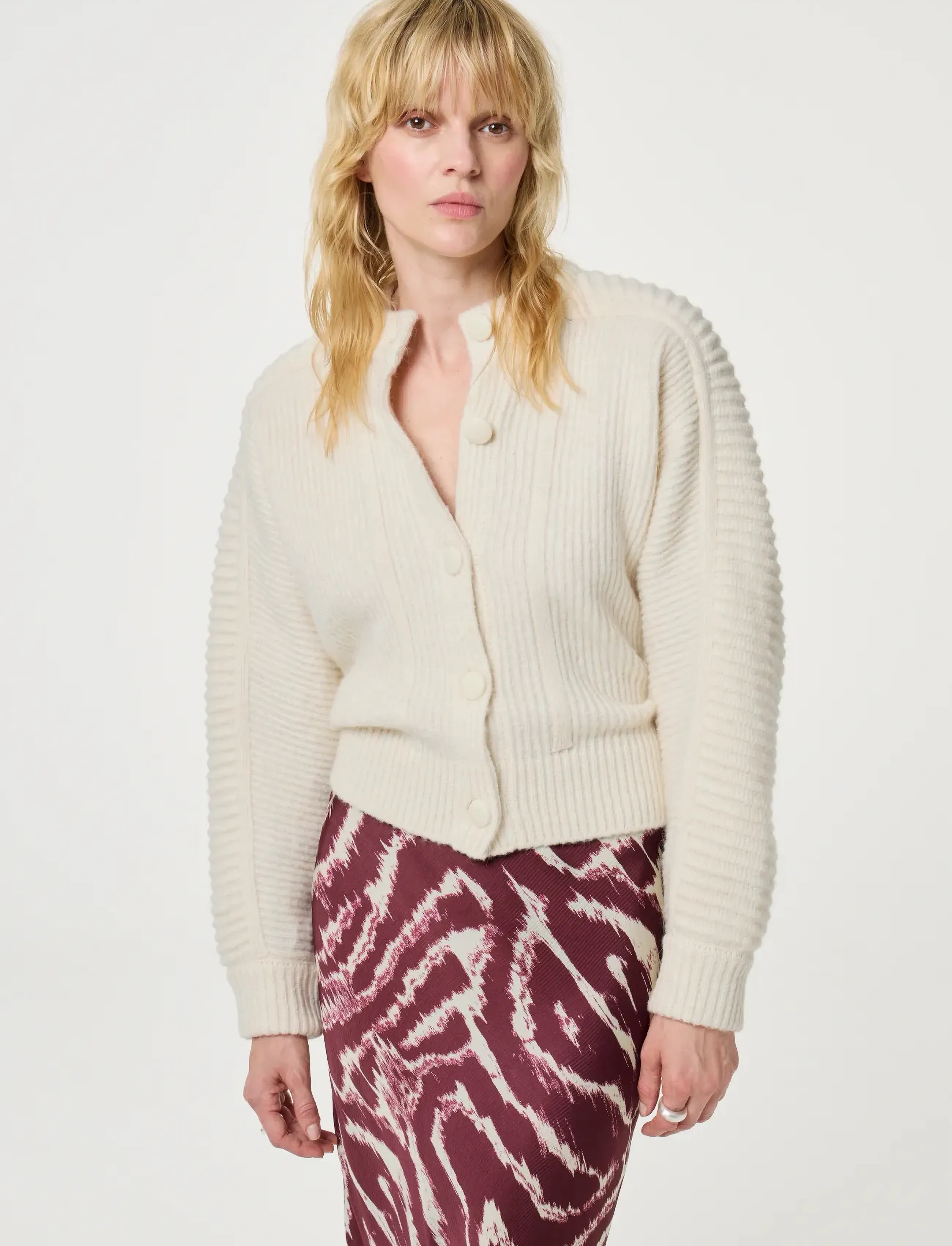Fabienne Chapot - Laurent Skirt - maxi nederdele - deep burgundy/creme - 3