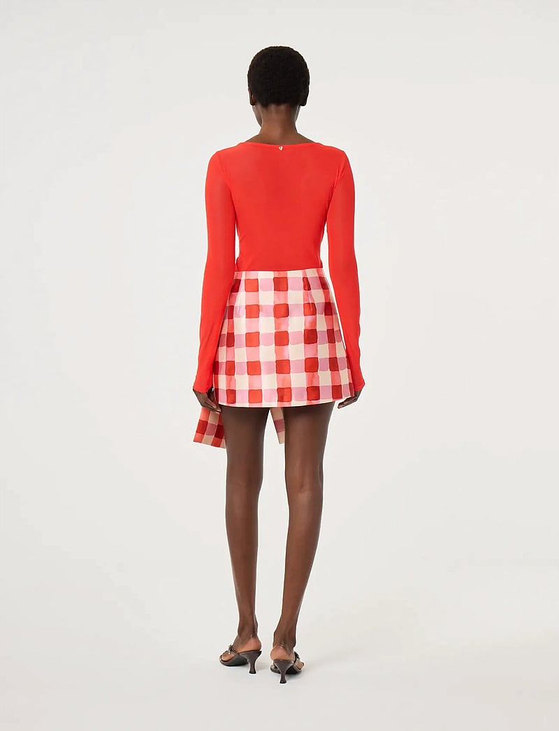 Fabienne Chapot - Beau Skirt - Īsi svārki - tangerine tango/cosy white - 3