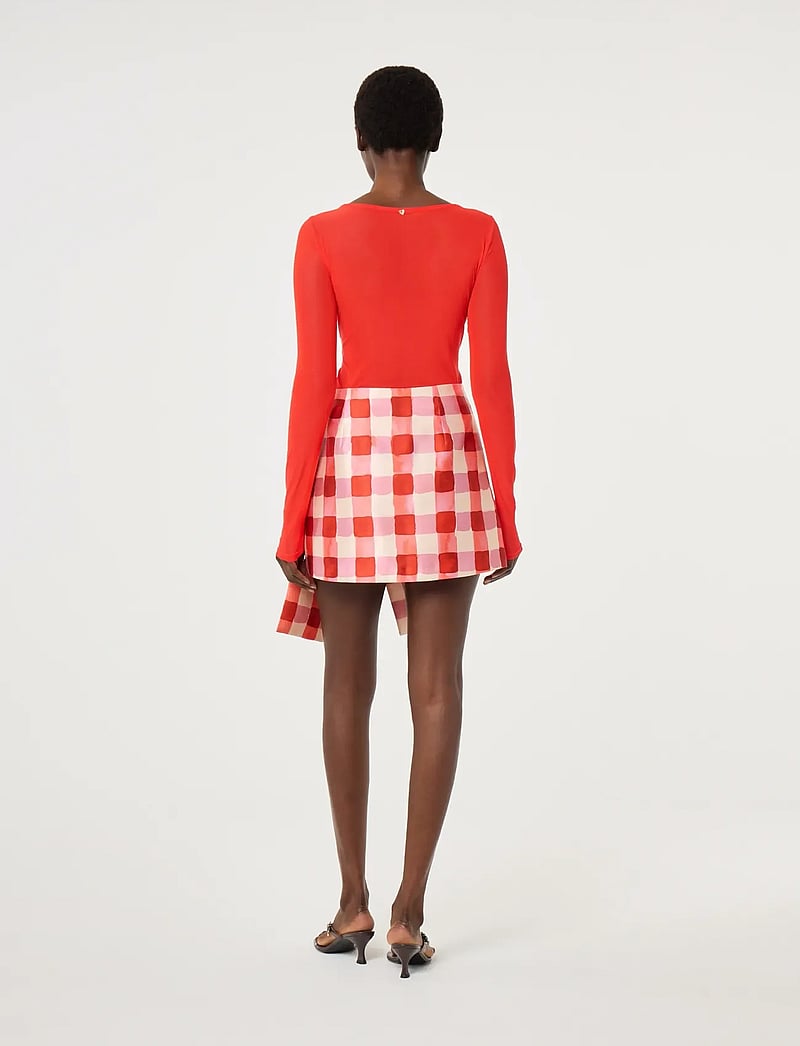 Fabienne Chapot - Beau Skirt - Īsi svārki - tangerine tango/cosy white - 4