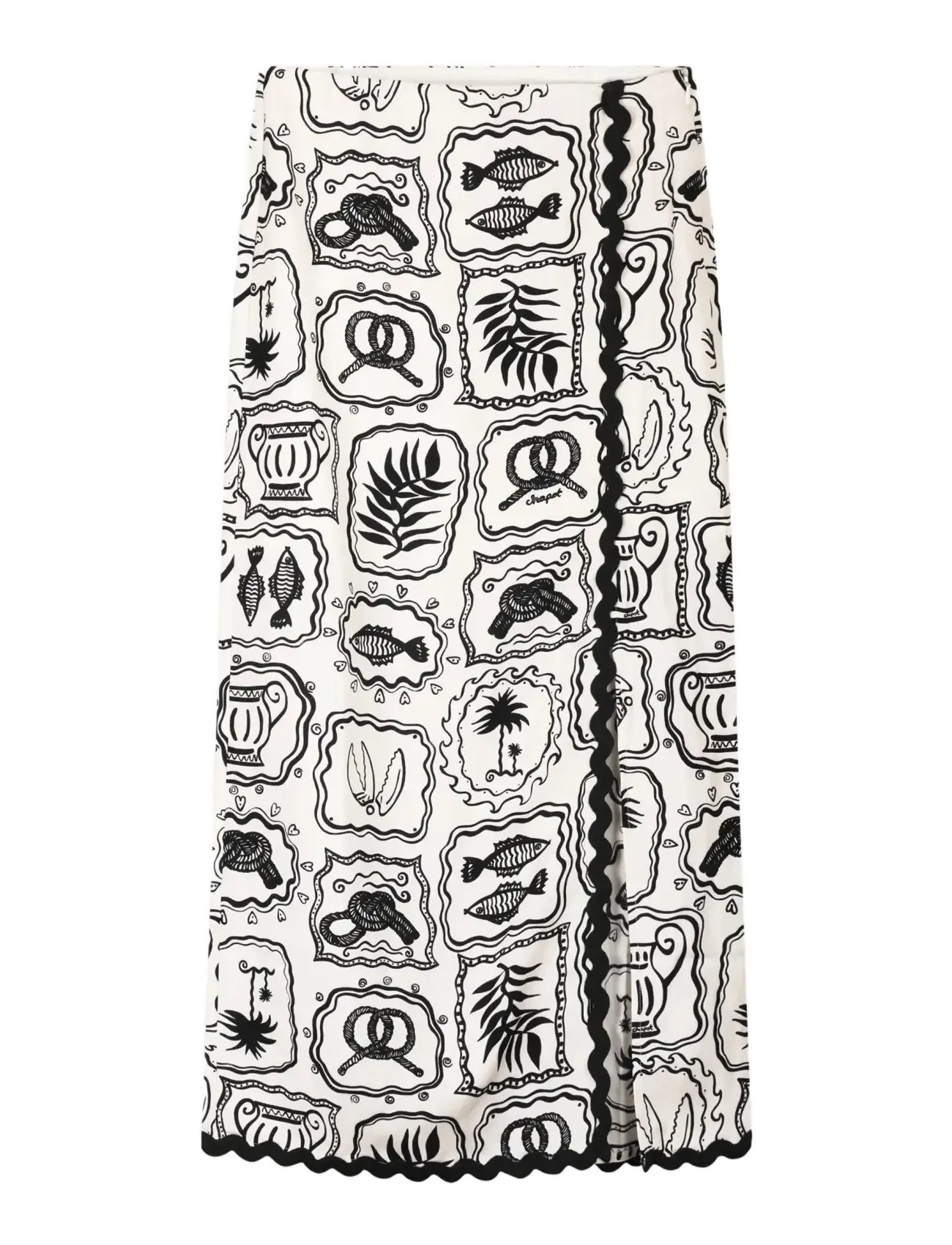 Fabienne Chapot Tila Skirt - Kleidung - COSY WHITE/BLACK / white