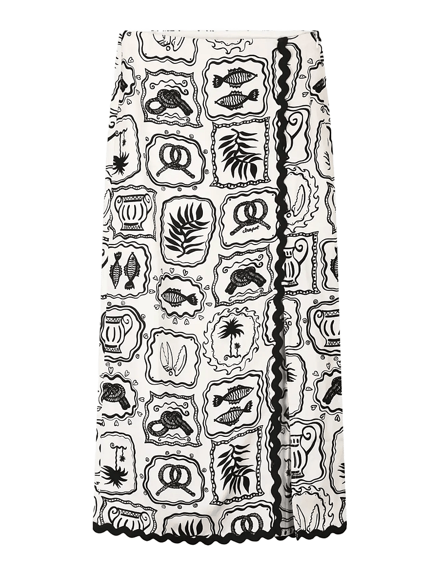 Fabienne Chapot - Tila Skirt - wrap skirts - cosy white/black - 1