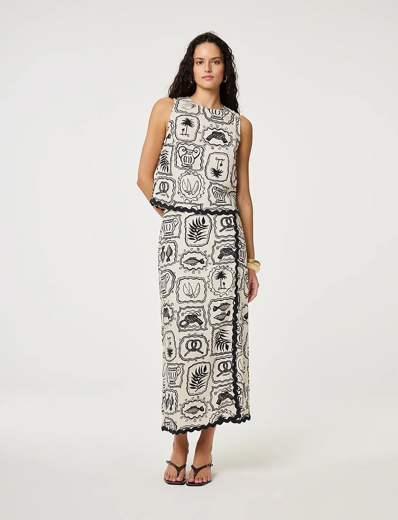 Fabienne Chapot - Tila Skirt - omlottkjolar - cosy white/black - 0