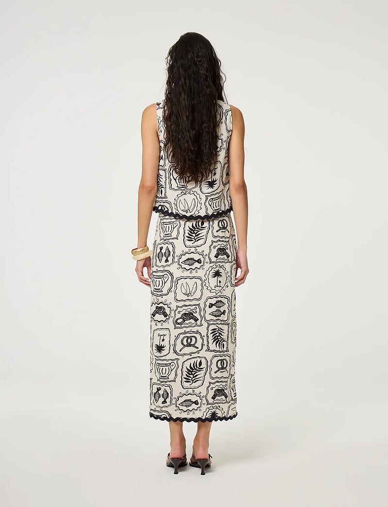 Fabienne Chapot - Tila Skirt - omlottkjolar - cosy white/black - 2