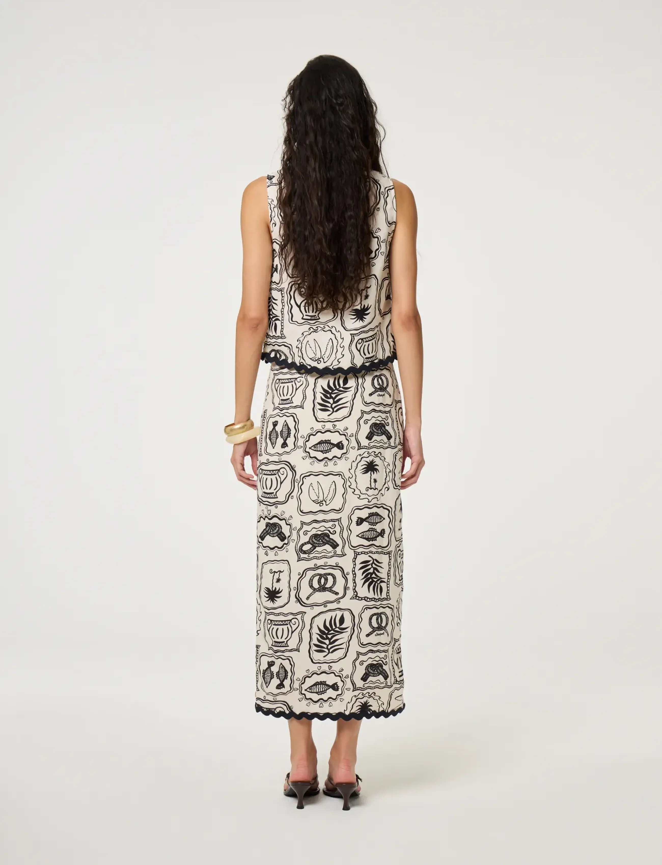 Fabienne Chapot - Tila Skirt - wrap skirts - cosy white/black - 2