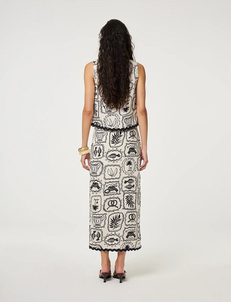 Fabienne Chapot - Tila Skirt - wrap skirts - cosy white/black - 2