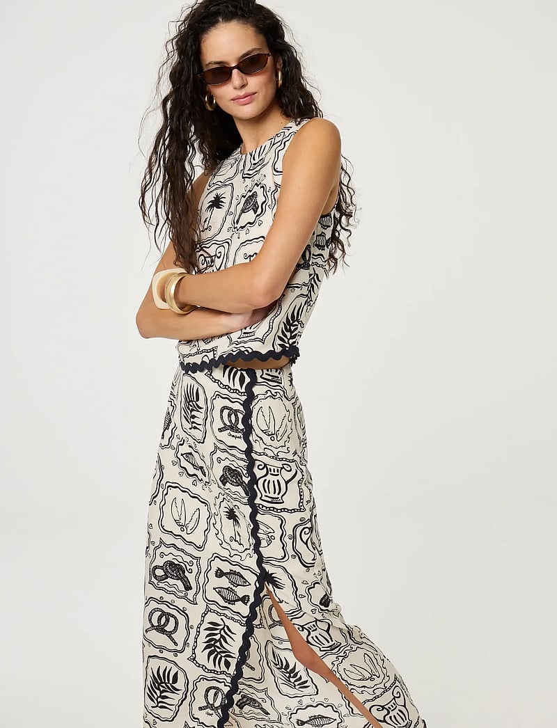 Fabienne Chapot - Tila Skirt - omlottkjolar - cosy white/black - 3