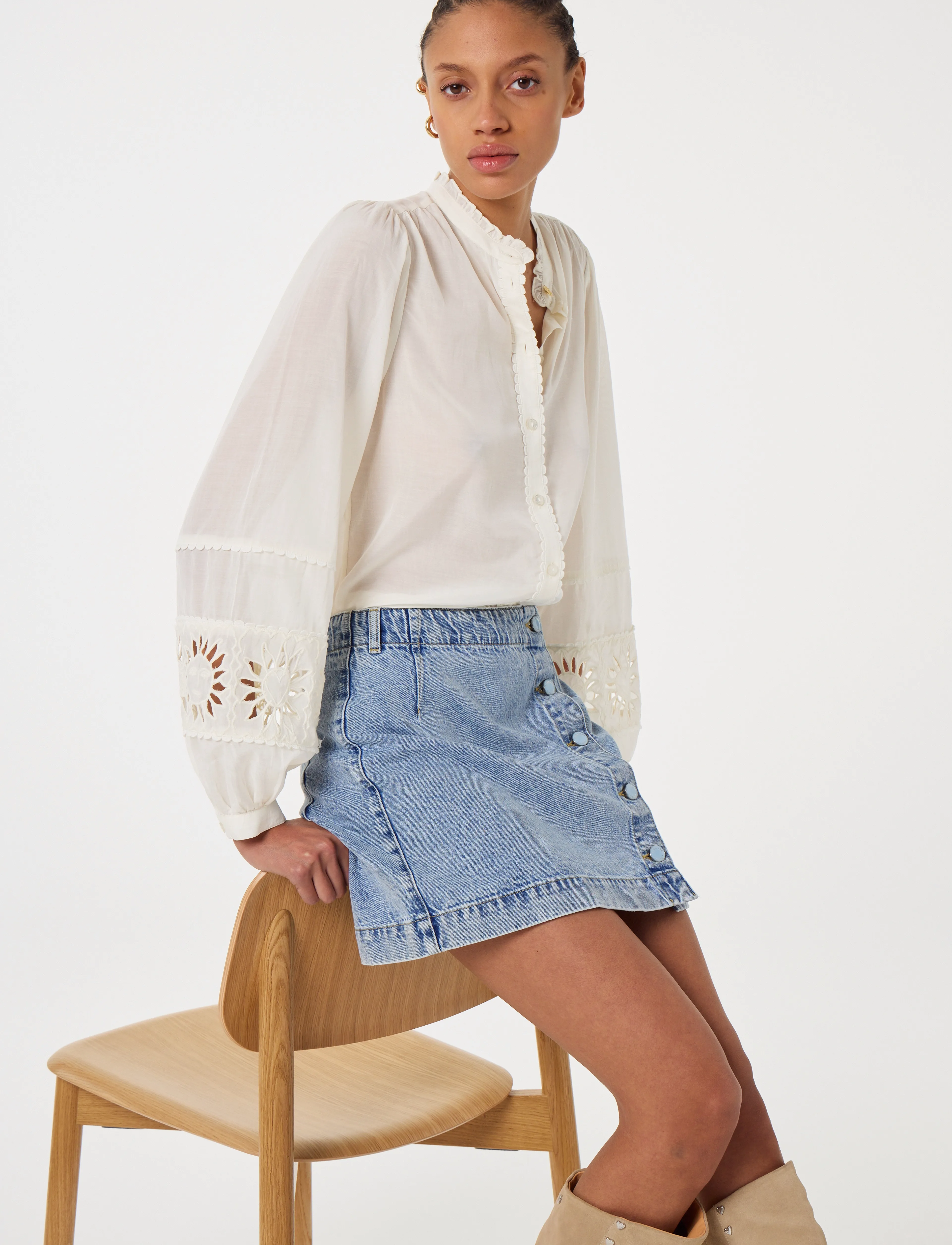 Fabienne Chapot - Cari Denim Skirt - jeanskjolar - vintage blue - 5