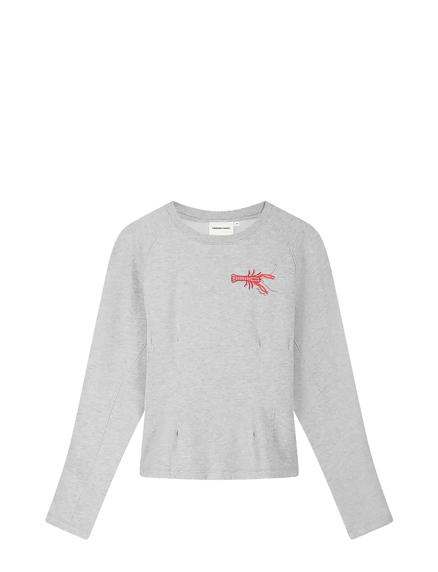 Fabienne Chapot - Dhelia Sweater - dressipluusid - mid grey melange - 1